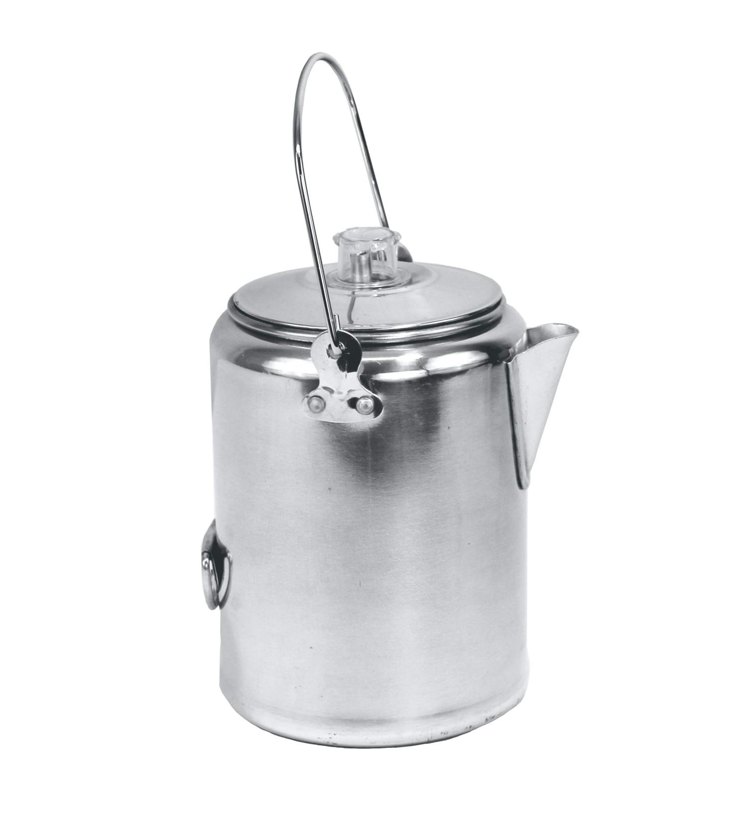 Texsport Aluminum 9 Cup Percolator Coffee Maker | Outdoor Camping Essential - Buy Online on GoSupps.com