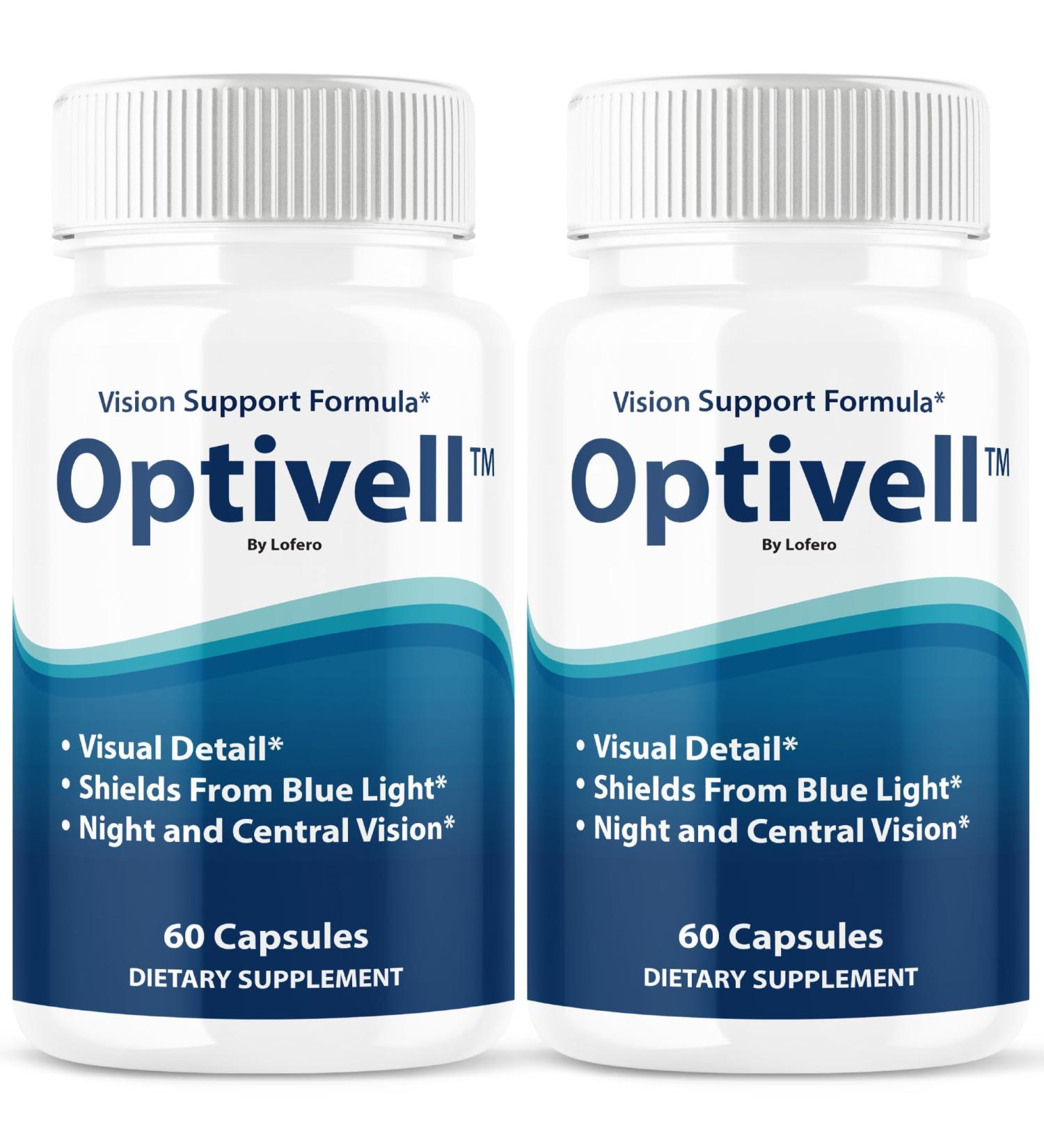 (2 Pack) Optivell Eye Capsules Optivel Pills Vitamins Eye Care Wellness Supplement Healthy Eyesight Retina Sharper Vision Support Formula Clear Eyes Ocular Comfort Health Visual Balance (120 ct) - Buy Online on GoSupps.com