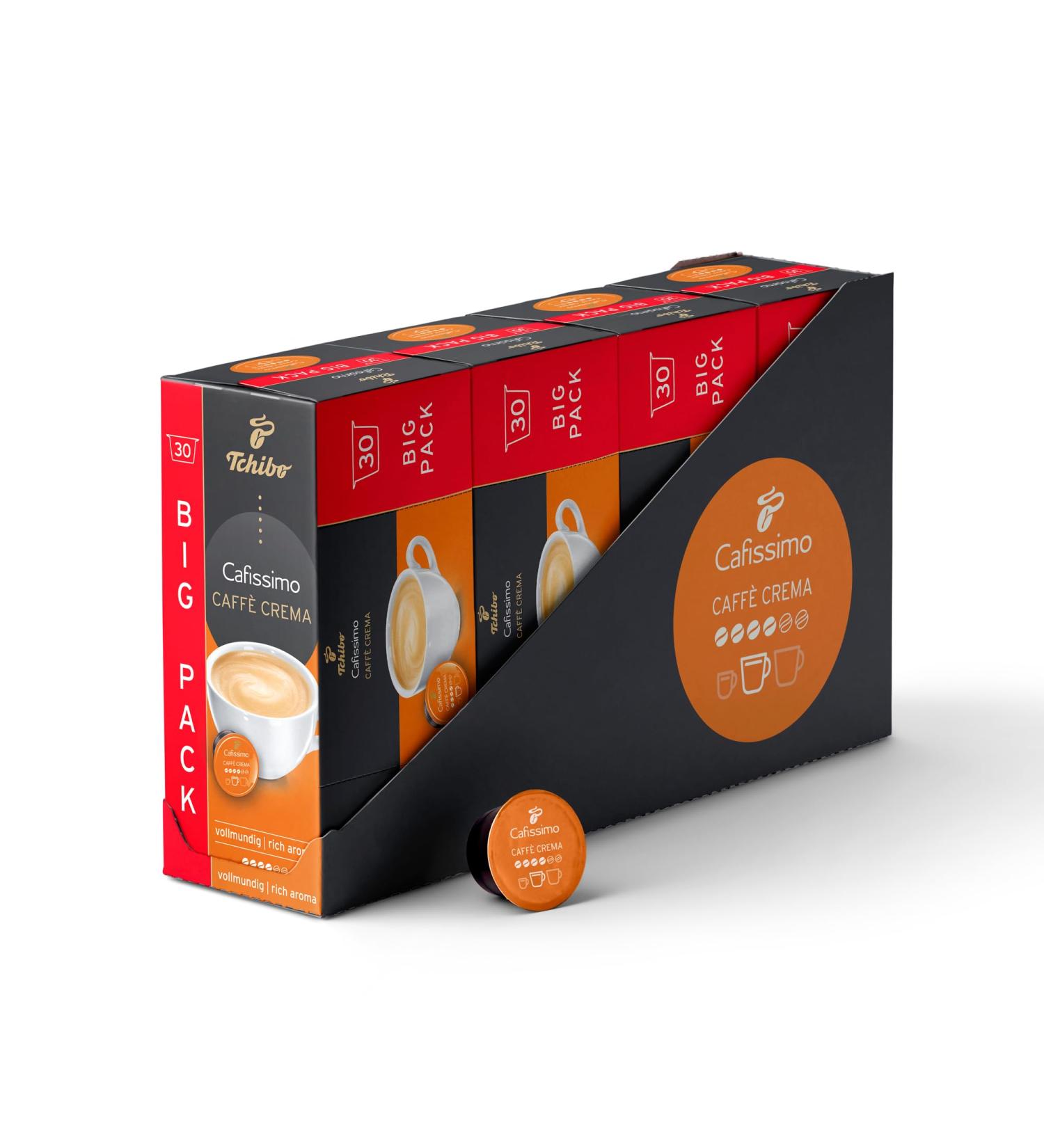 Tchibo Cafissimo Caff Crema Capsules - 120 Full-Bodied Coffee Pods | Sustainable & Fair Trade - Buy Online on GoSupps.com
