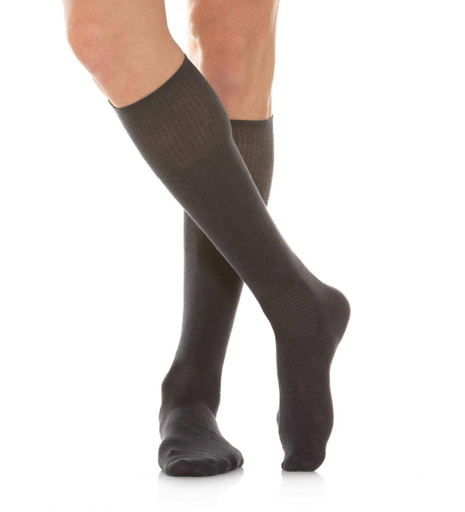 RELAXSAN 560L Diabetic Over the Calf Seamless Socks for Men and Women - Non-Binding, Cotton & Crabyon Blend, 6 Anthracite - Buy Online on GoSupps.com