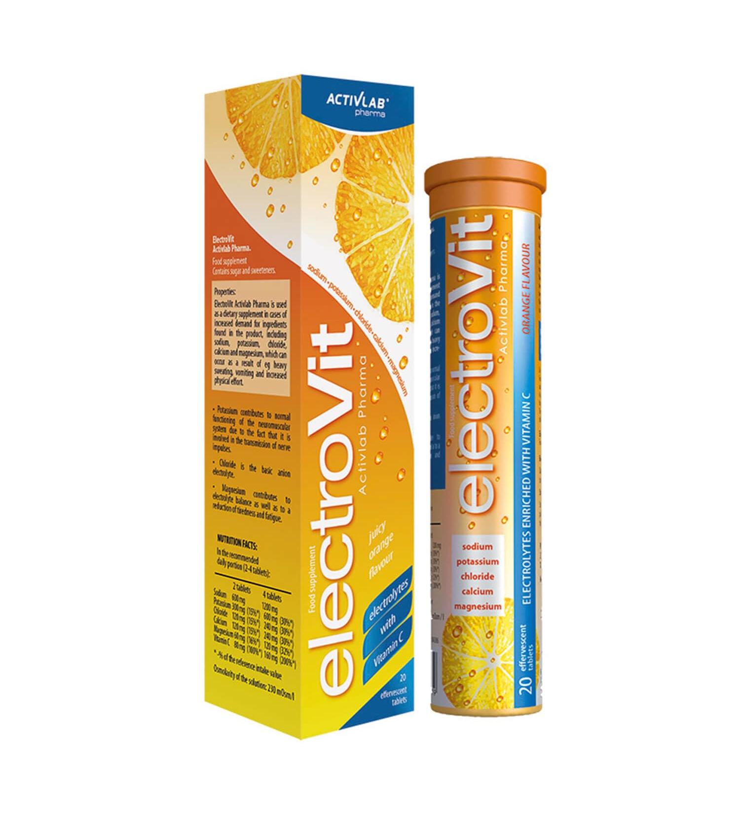 Buy Activlab ElectroVit 20 Effervescent Tablets Vitamin C with Electrolytes | Best for Hydration & Energy Fast International Shipping - Buy Online on GoSupps.com