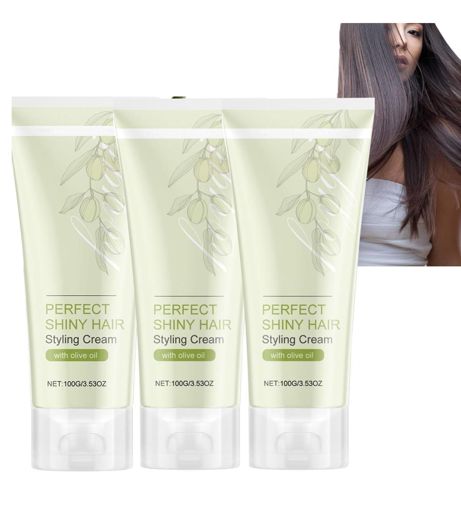 Hair Gloss Styling Cream Styling cream for curly hair regenerates and improves frizz creating a natural look 100 g (3PC) - Buy Online on GoSupps.com