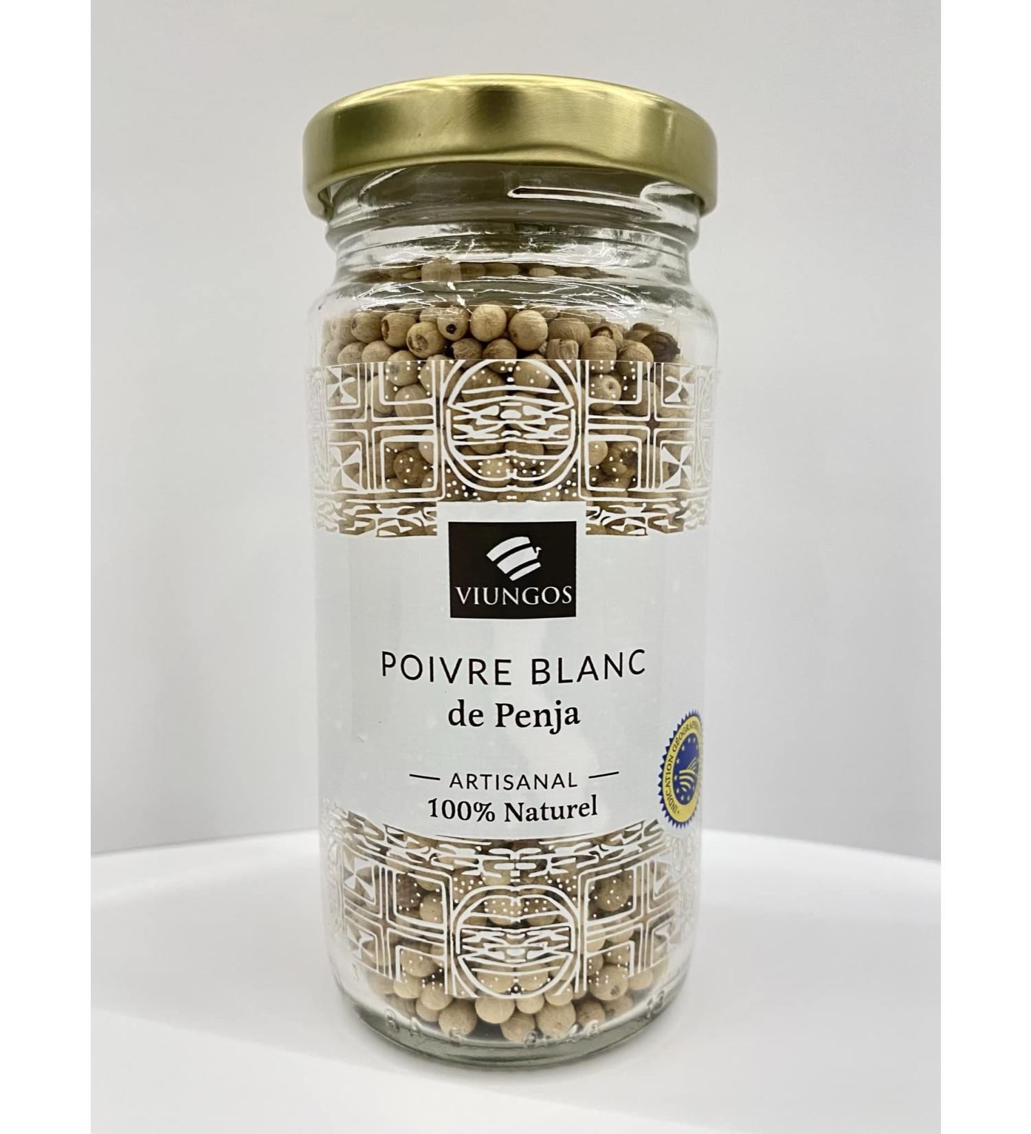 VIUNGOS PENJA WHITE PEPPER 80G Spice of character with a pungent and woody taste - Buy Online on GoSupps.com