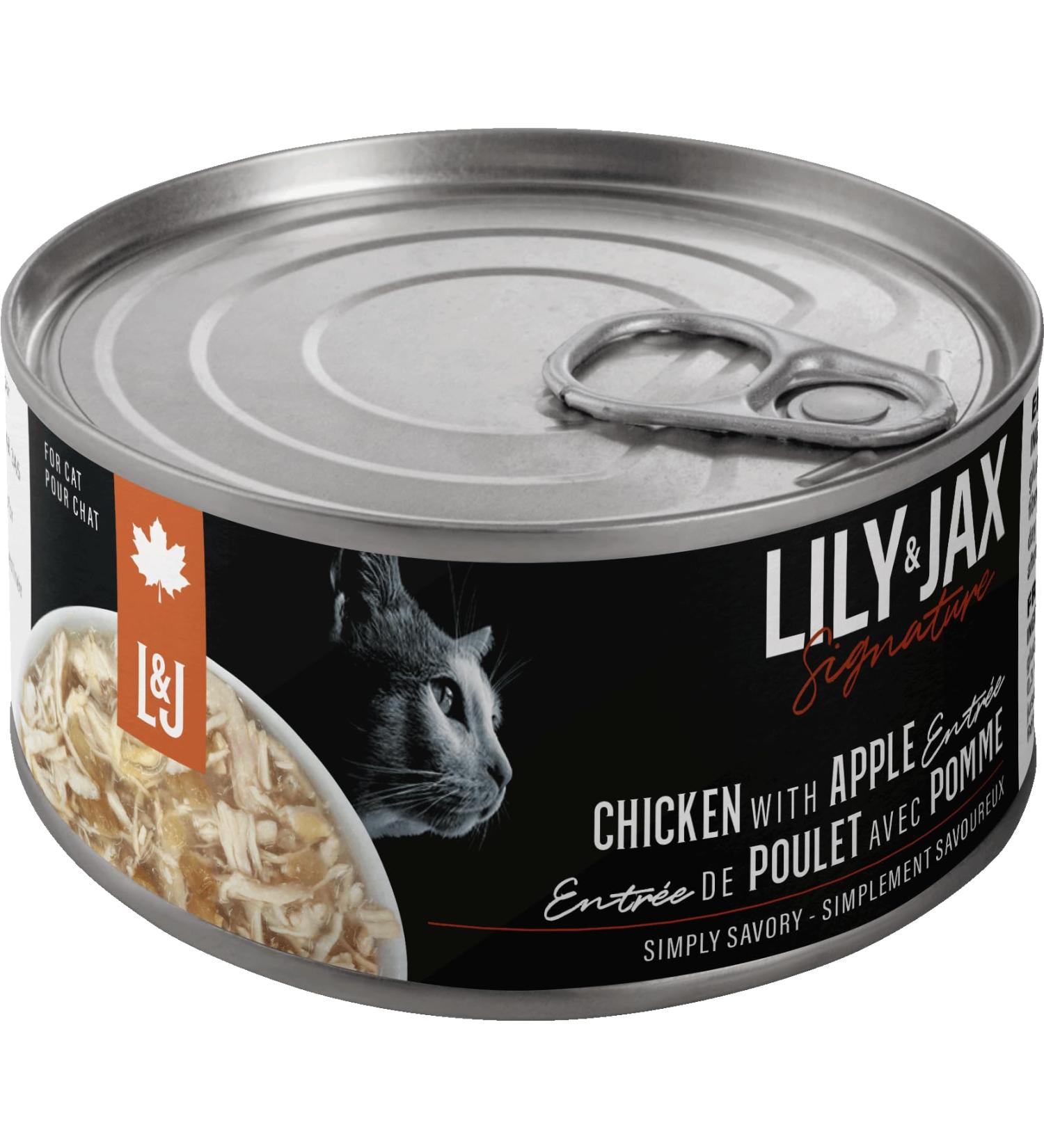 Chicken with Apple - Premium Canned Cat Wet Food - Cat All Ages by Lily & Jax (Pack of 24 x 85g) - Buy Online on GoSupps.com