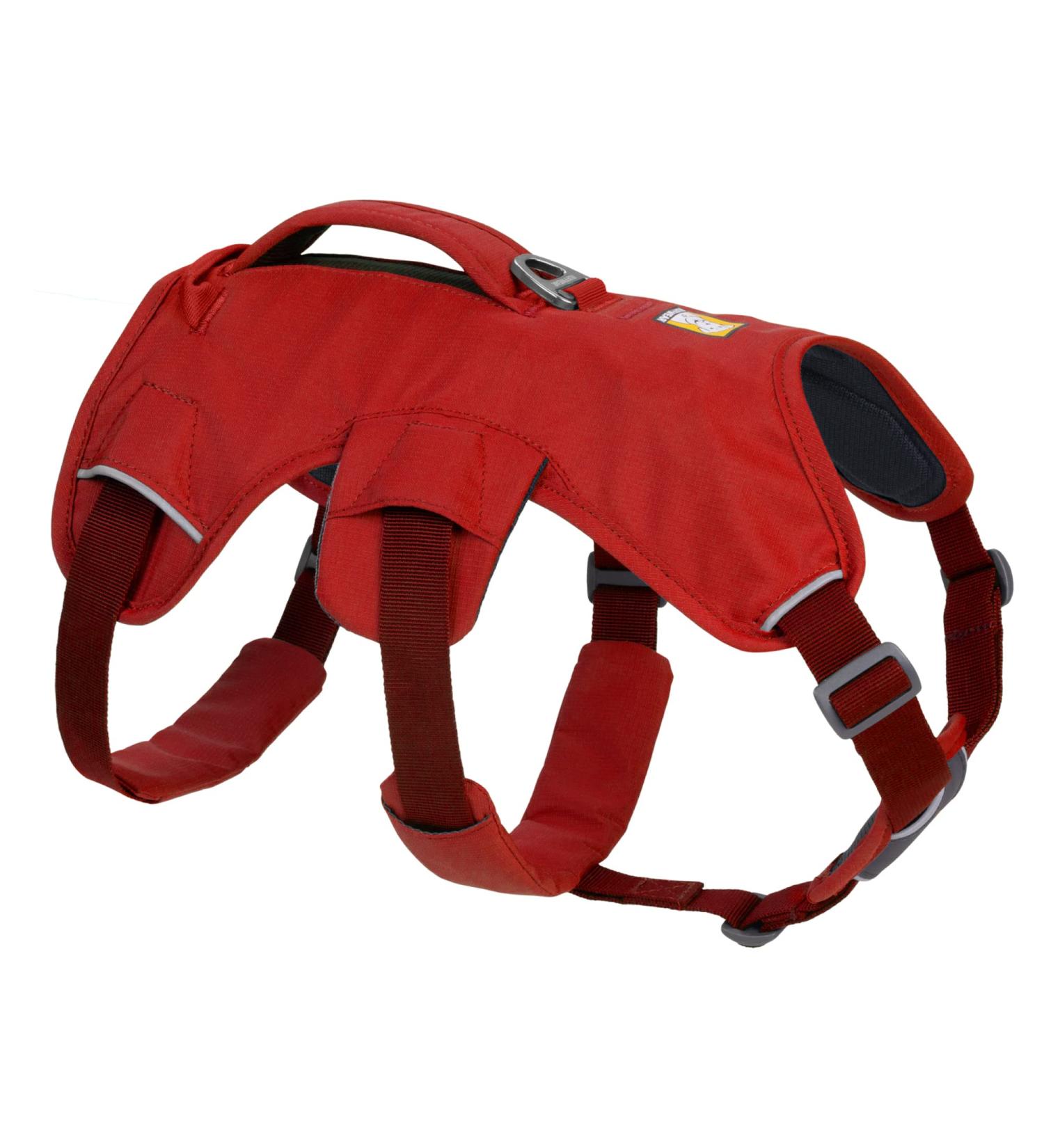 RUFFWEAR Web Master Dog Harness | Padded Anti-Escape Design | 2 Lead Attachments | Size Medium (69-81 cm) | Red Sumac - Buy Online on GoSupps.com