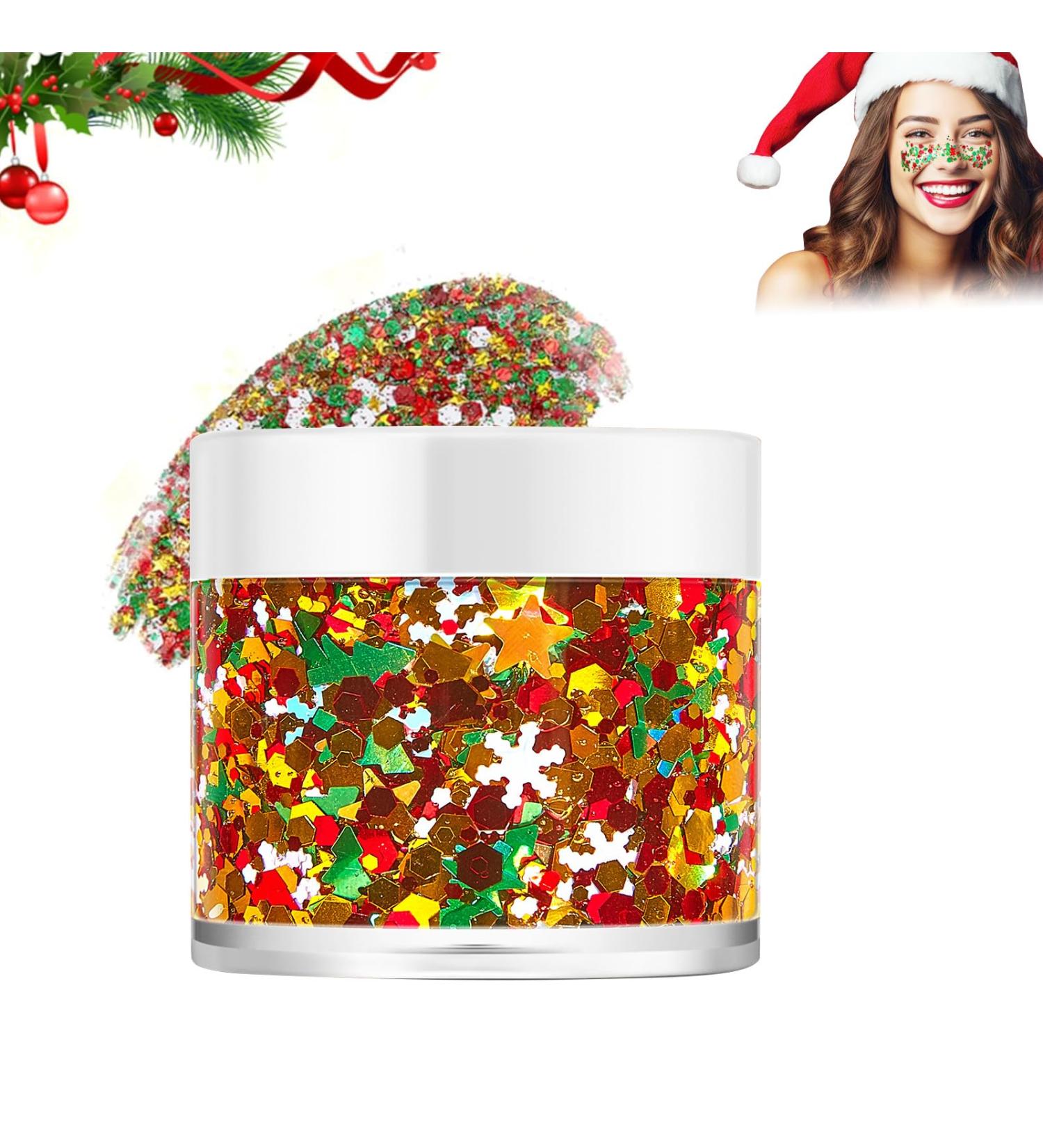  Fengyang Fengyang Glitter Body Gel Christmas Glitter Christmas Coloured Body Gel Suitable for Face Eyes Nails DIY Crafts (Carnival Night) - Buy Online on GoSupps.com