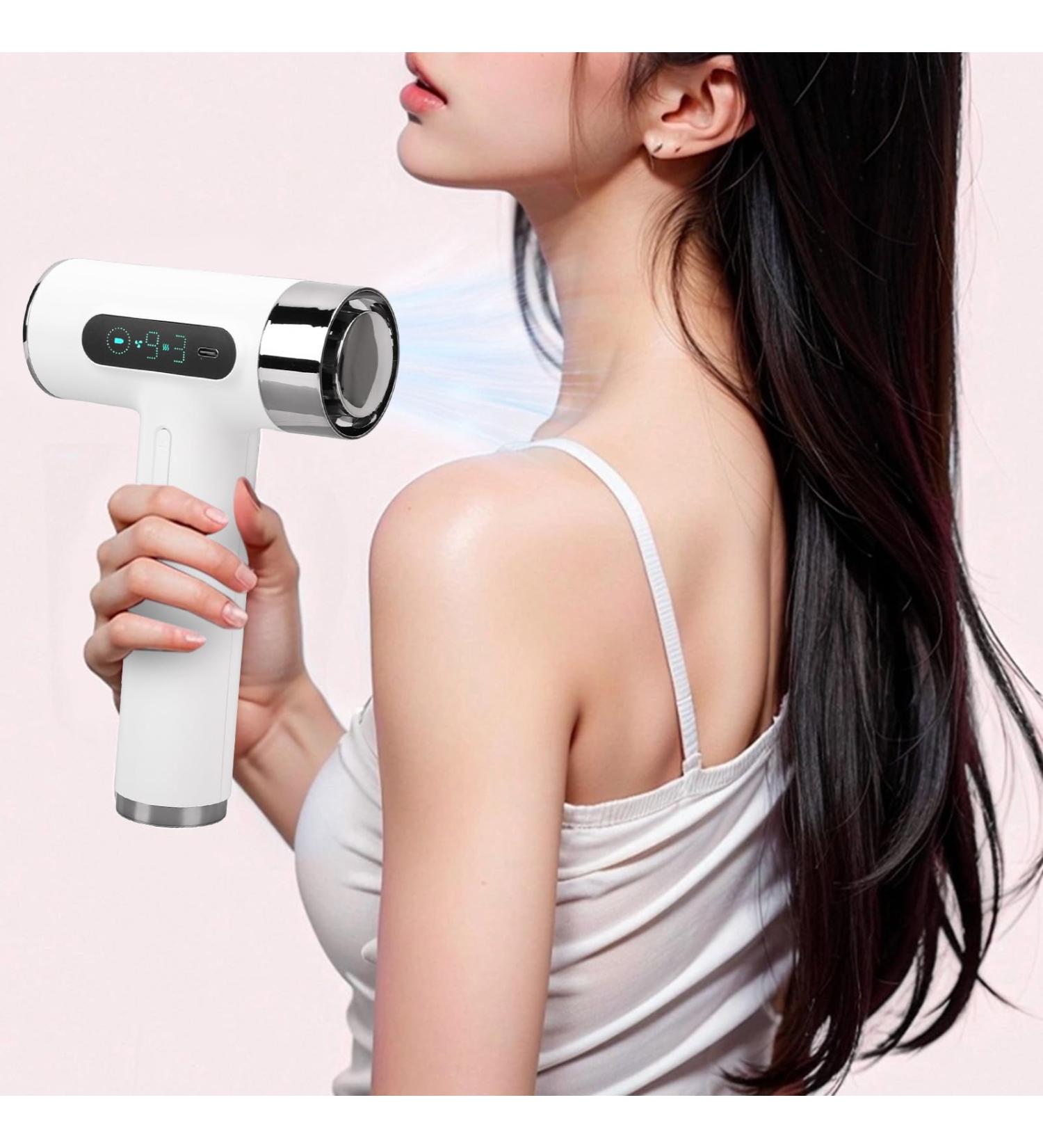 Cordless Hair Dryer - 300W USB Rechargeable 100000RPM 9 Wind Speeds 3 Temperatures - Ideal for Travel & Home Use - Buy Online on GoSupps.com