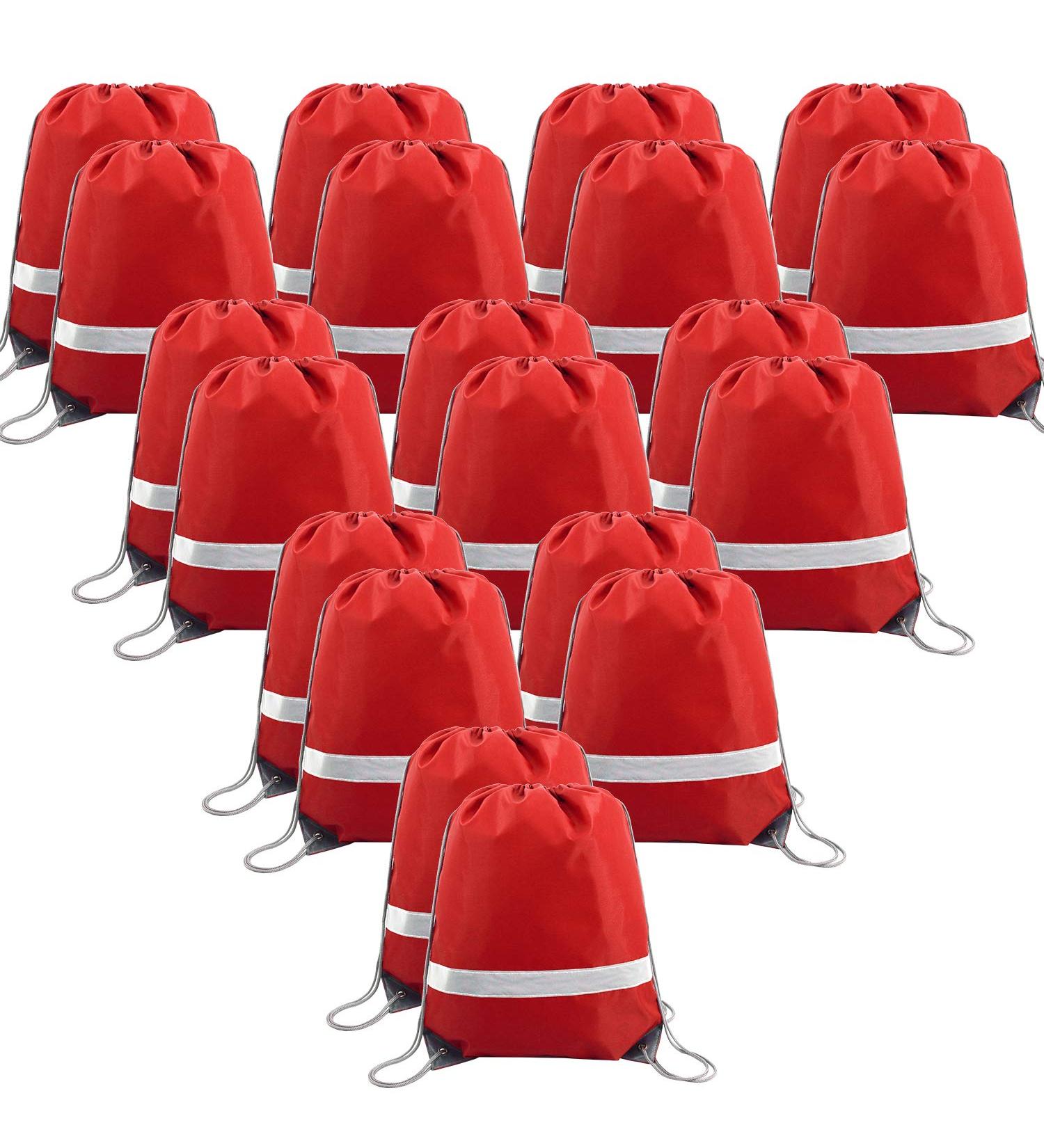 BeeGreen Drawstring Backpack 20|30|50 Pieces for Gym Sport Trip  DIY Reflective Strips Cinch Sack for Kids  Women and Men 20 Red 20 - Buy Online on GoSupps.com