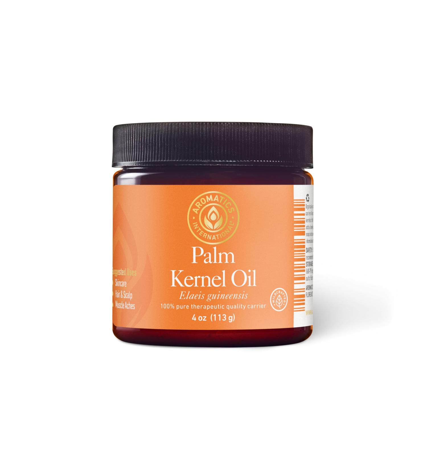 Aromatics International Palm Kernel Oil 4oz | Cold-Pressed Unrefined Pure Carrier Oil for Skincare Hair Soap Making and DIY Beauty Products Palm Kernel Oil 4 Fl Oz (Pack of 1) - Buy Online on GoSupps.com