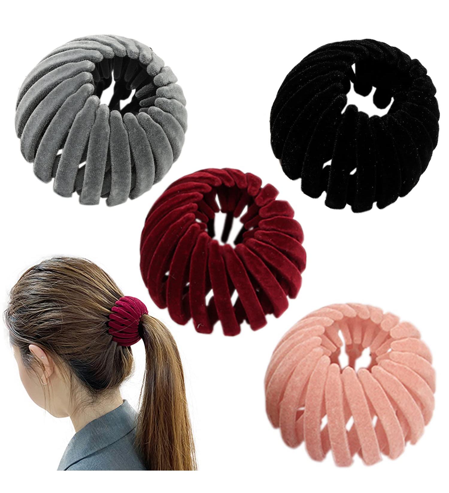 4 Pcs Bird Nest Hair Clip Set for Women and Girls - Expandable Bun Holder and Hairpin Accessories - Buy Online on GoSupps.com