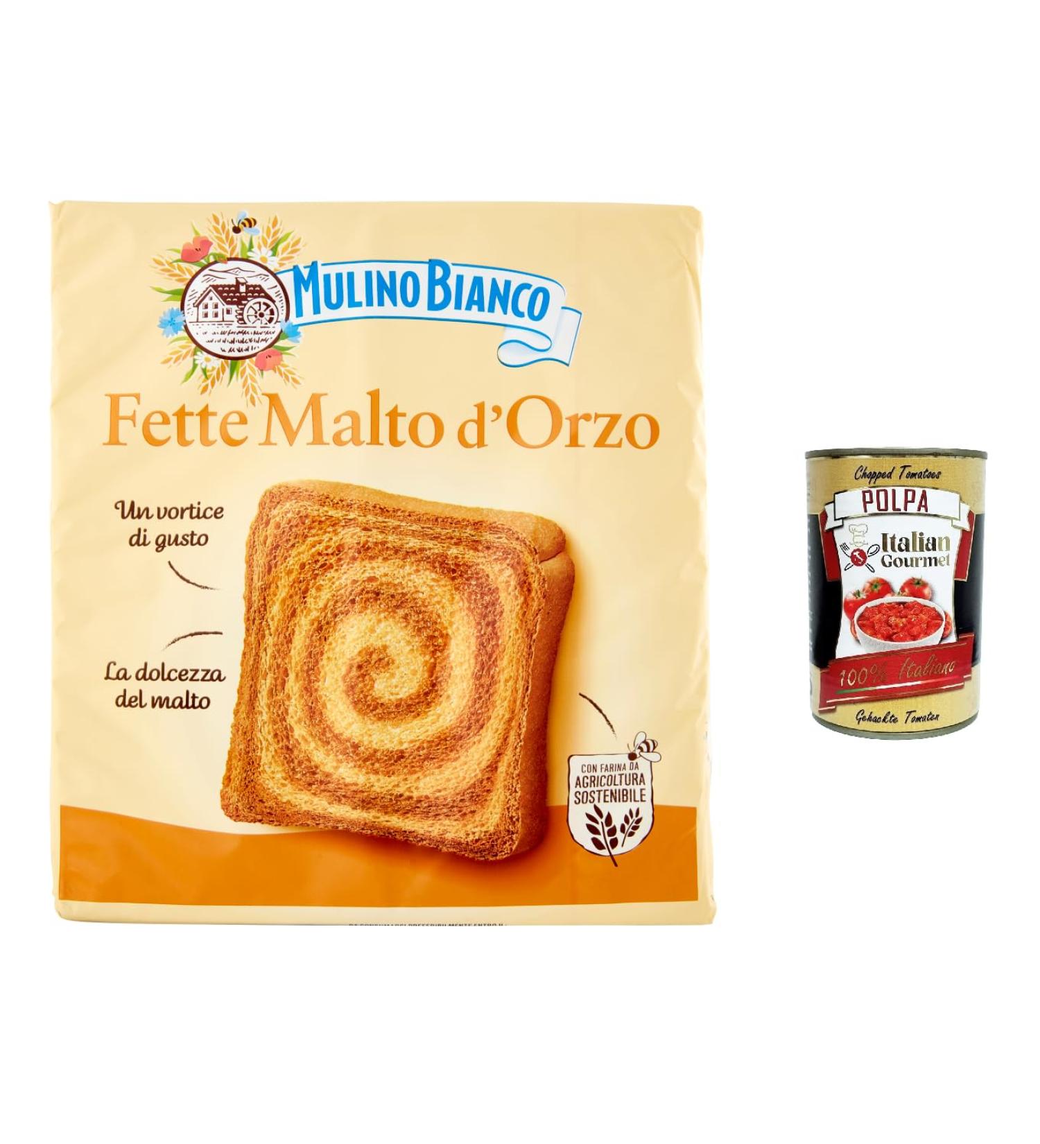 Mulino Bianco Lot of 6 bags of toasted fat The slices of barley malt 315 g Toasted Toasted + Italian gourmet pulp 400 g - Buy Online on GoSupps.com