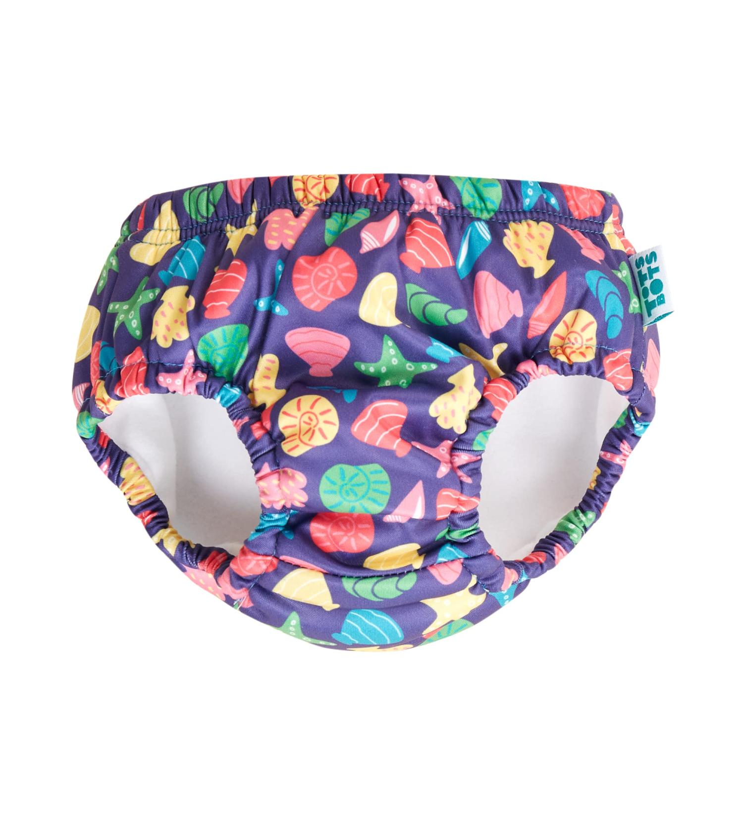 TotsBots Reusable Swim Pants for Babies and Toddlers - Mussel Sea Shells - UK Made - 0-6 Months - Buy Online on GoSupps.com