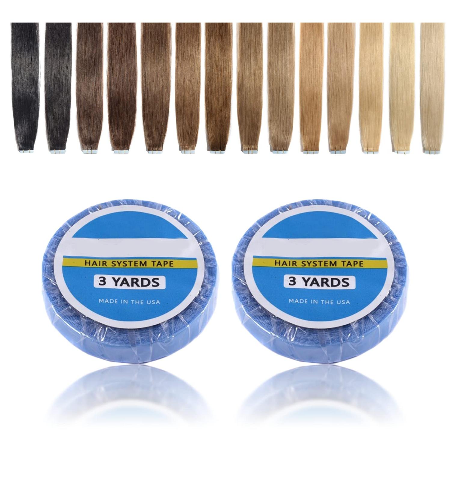 2 Rolls of Tape Extensions Glue Double-sided Adhesive Tape Wig Support Tape Replacement Tape for Tape in Hair Extensions Waterproof Sweat-proof Strong Adhesive Hair System - Buy Online on GoSupps.com