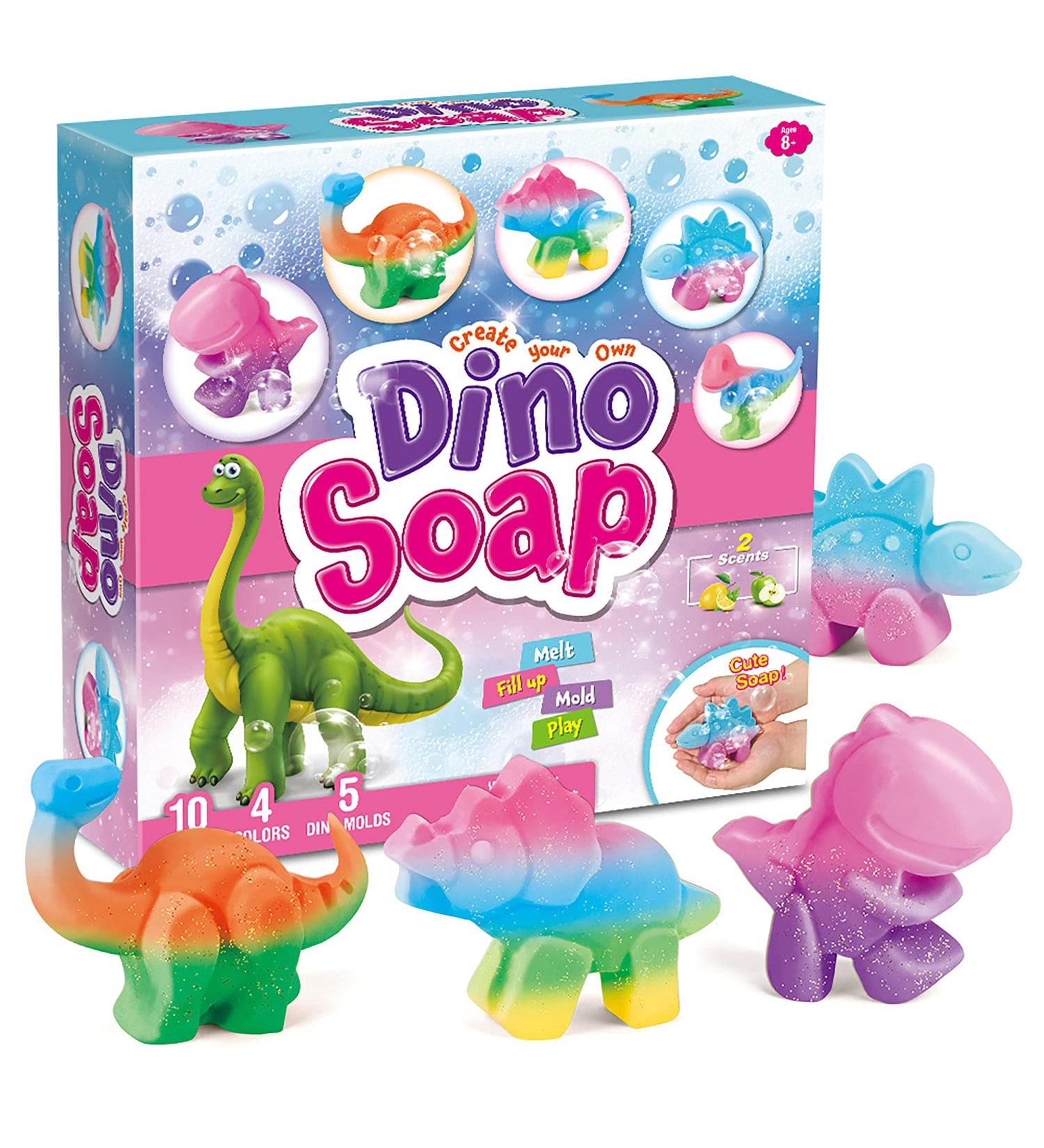 XXTOYS Dino Soap Making Kit - Educational STEM Gift for Kids 4-6 - Dinosaur Soap Crafts & Science Experiments - Fun Activity for Boys & Girls - Buy Online on GoSupps.com