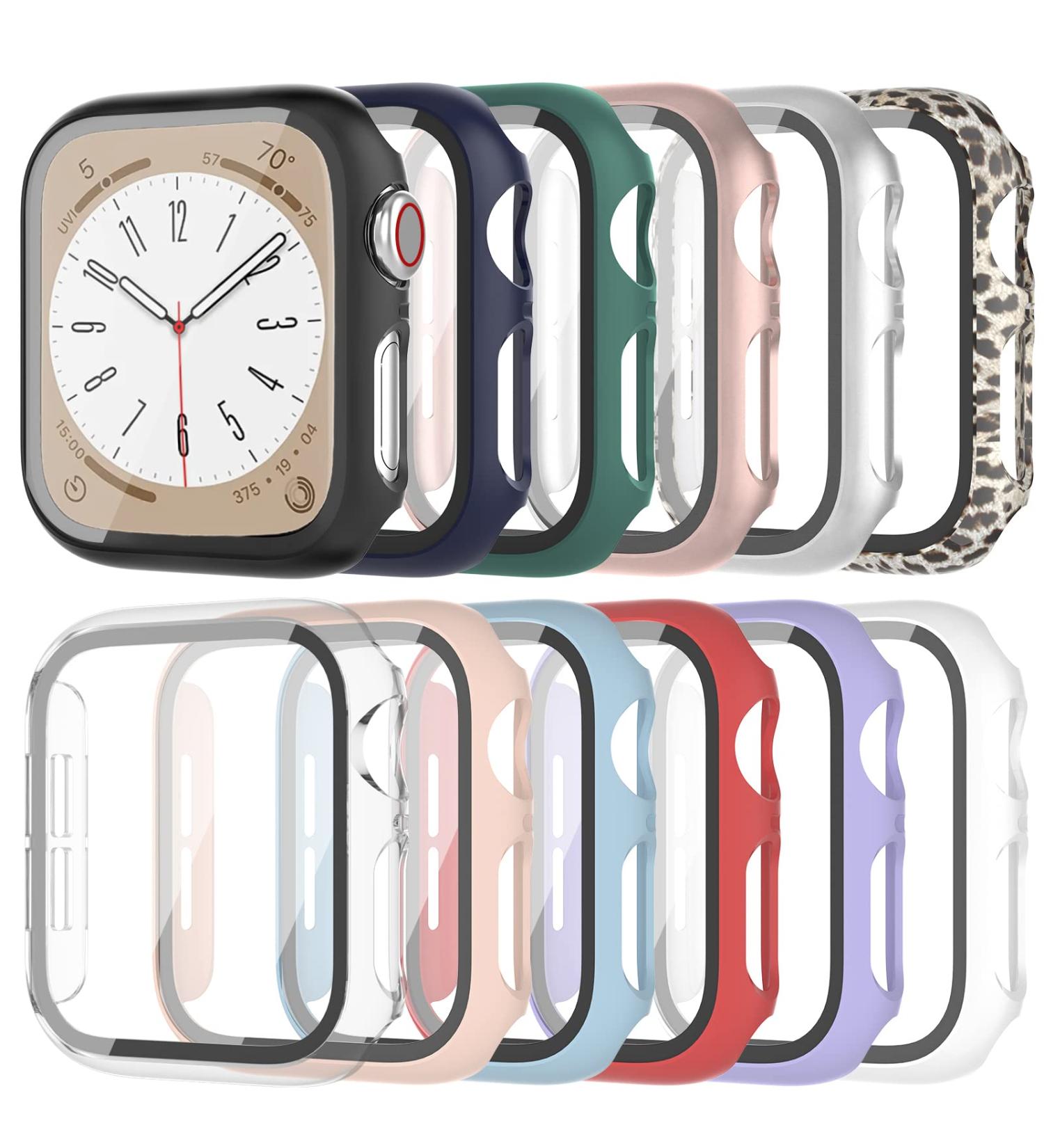  12 Pack Case Compatible with Apple Watch 40mm SE 2 Series 6 5 4 SE with Tempered Glass Screen Protector HASDON Hard PC Bumper Overall Shockproof Protective Cover for iWatch 40mm Accessories Black/White/Silver/Rose Gold/Pink/Clear/Midnight Blue/Green/Red/ - Buy Online on GoSupps.com