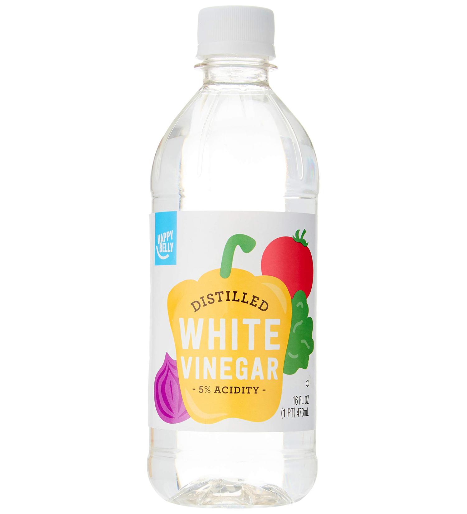 Happy Belly White Distilled Vinegar 16 Fl Oz | Kosher Certified | Amazon Brand - Buy Online on GoSupps.com