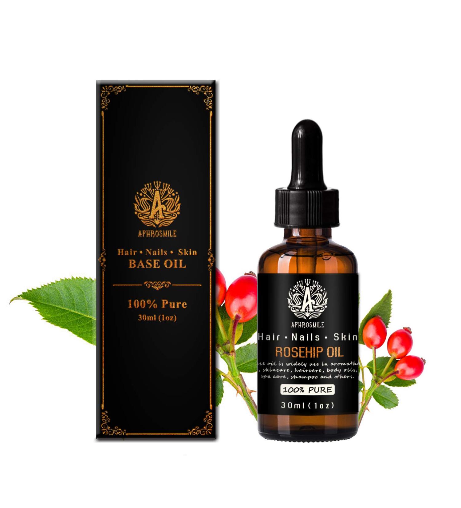 100% Pure Rosehip Oil for Massage & Skin Care - 30ml Carrier Oil | Nourishing Hair Care Solution - 1oz Base Oil - Buy Online on GoSupps.com