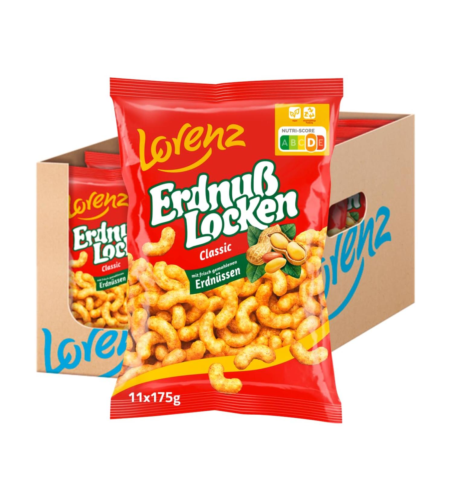 Lorenz Snack World Peanut Curls Classic - Pack of 11 (11 x 175g) | Buy Internationally - Buy Online on GoSupps.com