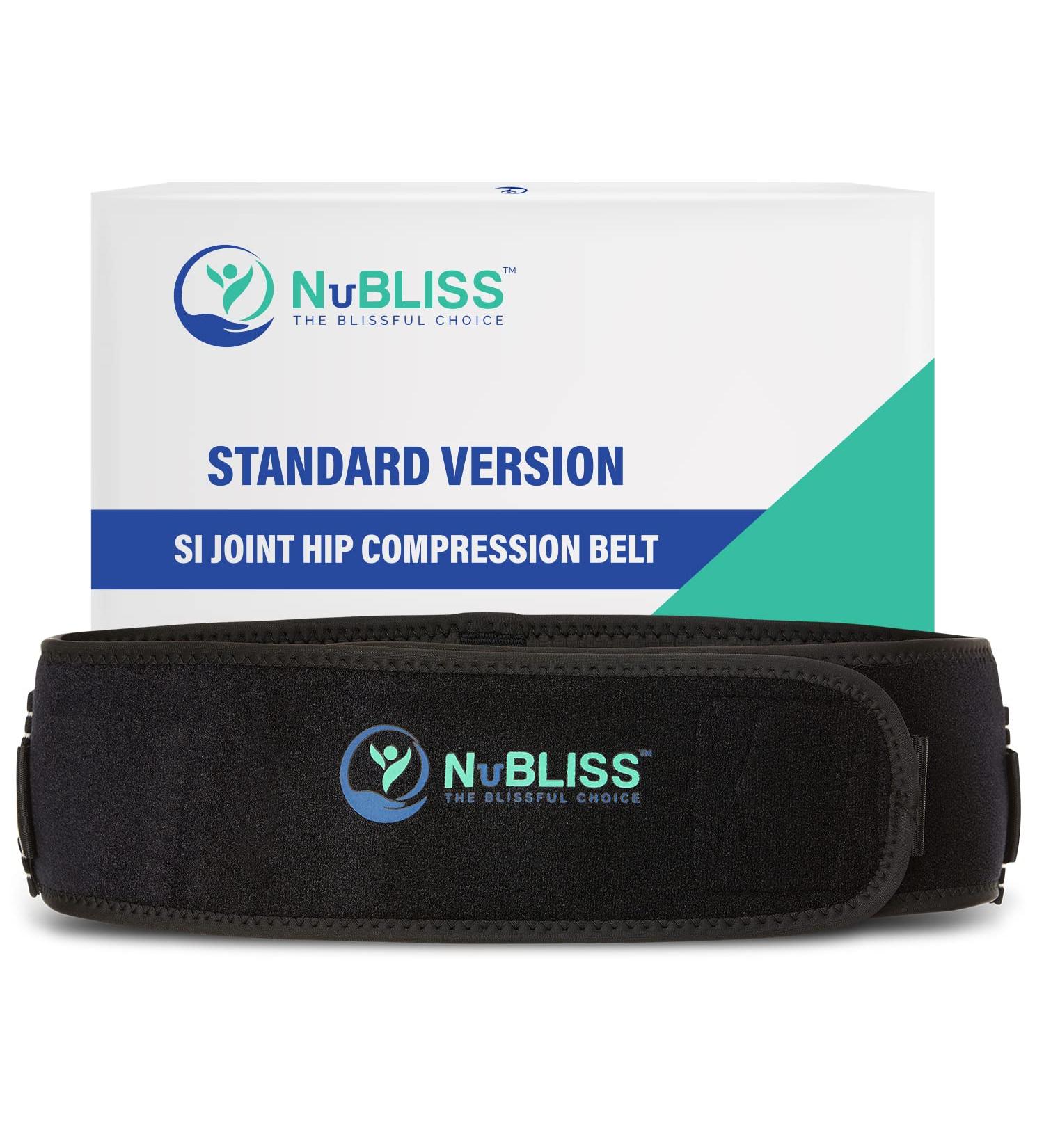 Sacroiliac SI Joint Hip Belt for Men & Women - Adjustable Compression Strap for Sciatica, Pelvic, Lower Back & Nerve Pain Relief - Lumbar Support & Leg Stabilizer - Buy Online on GoSupps.com