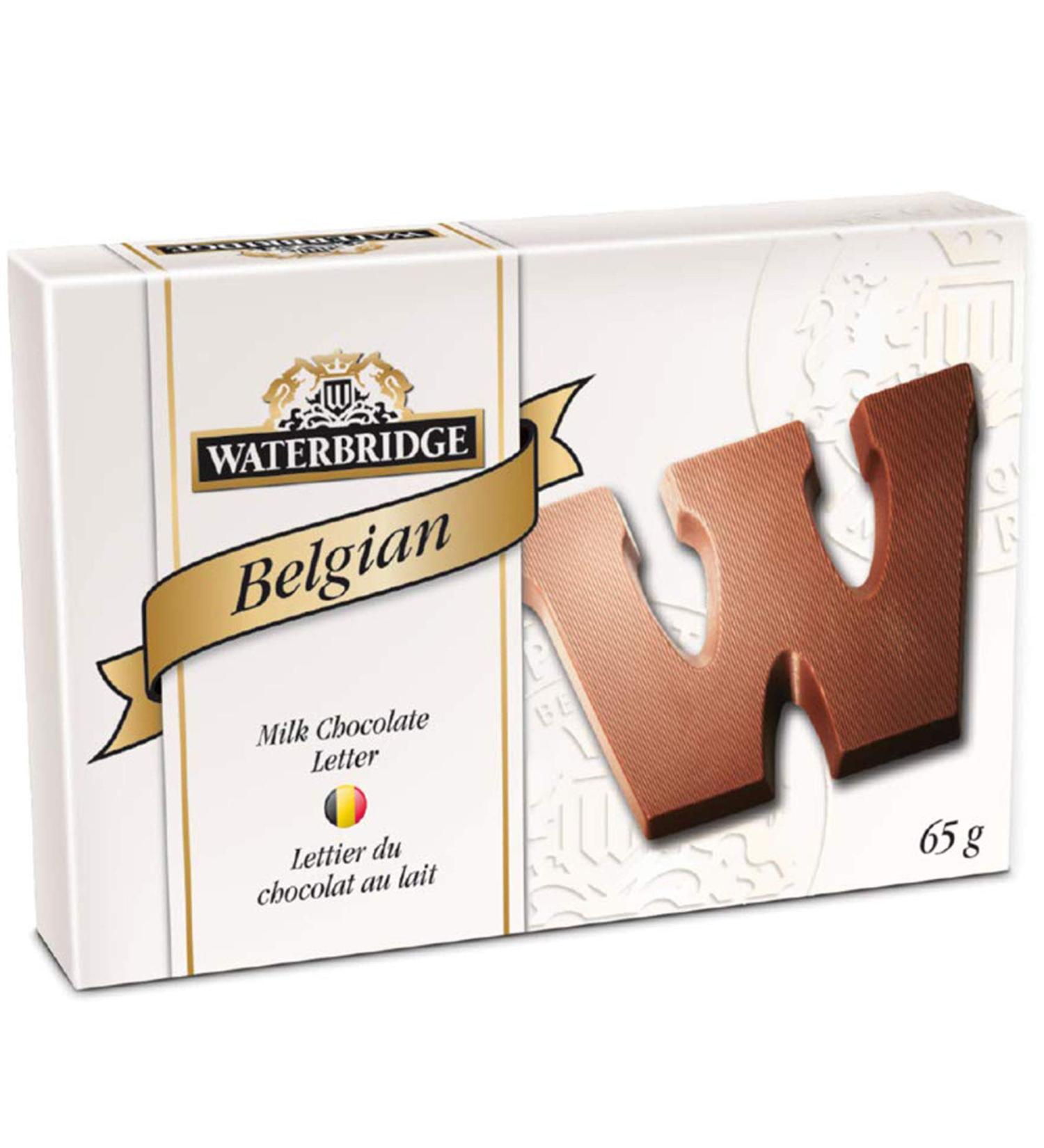 Waterbridge Belgian Milk Chocolate Letters Carton 65g (D)