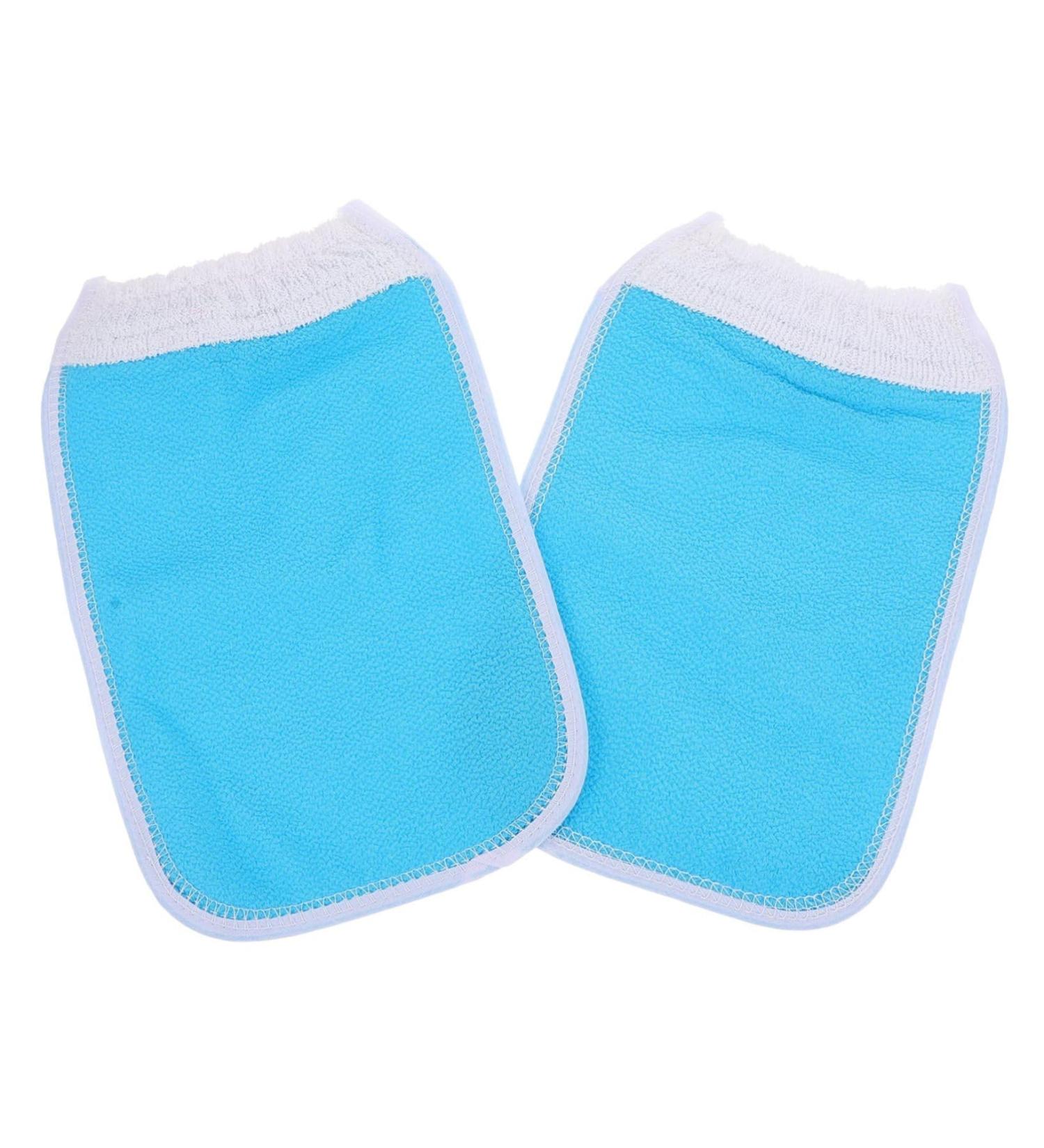POPETPOP Bath Mittens Exfoliating Shower Mitten 21x14cm Blue - Buy Online on GoSupps.com