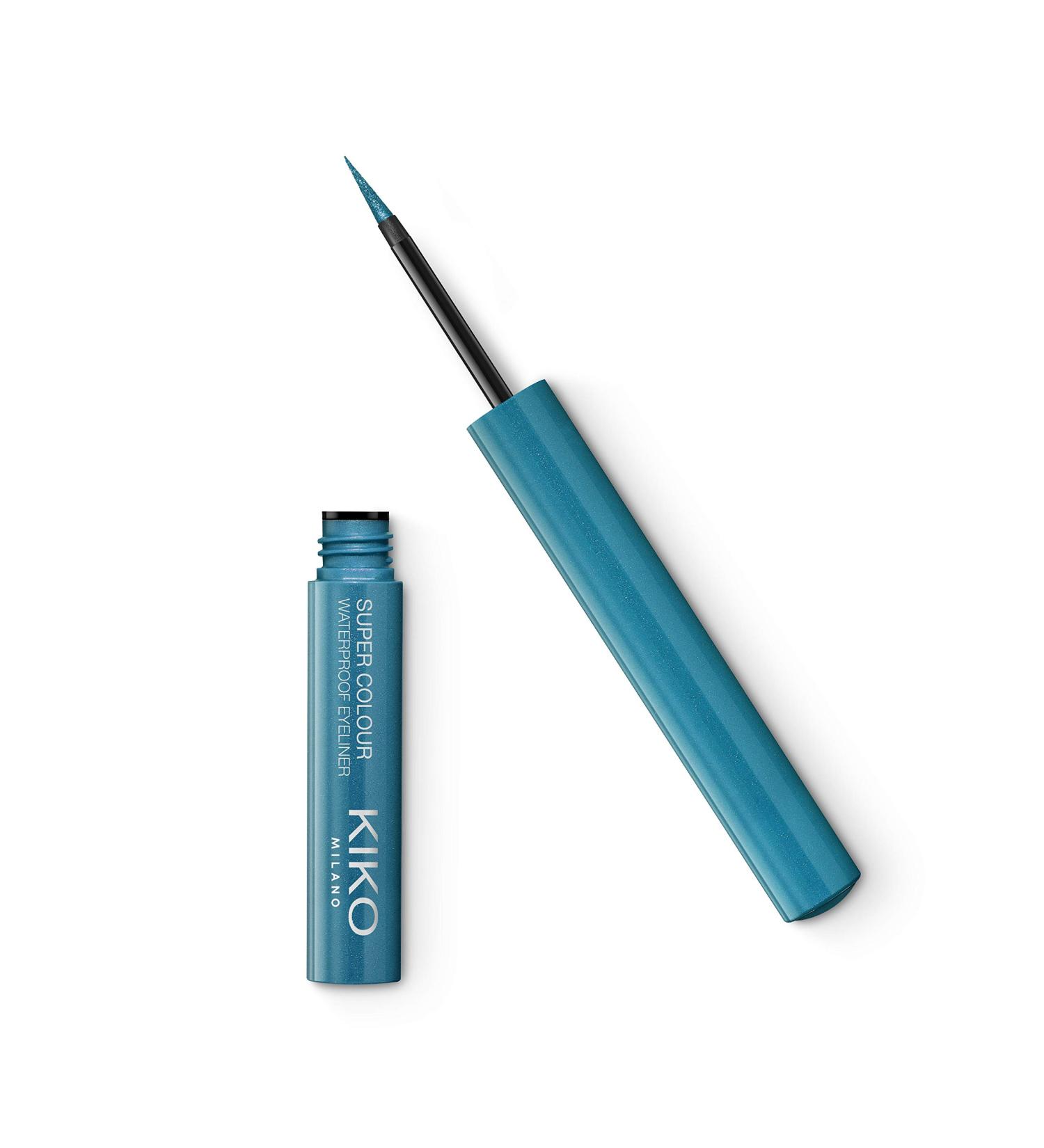 KIKO Milano Super Colour Waterproof Eyeliner 04 - Green Teal | Best Waterproof Liquid Eyeliner for Vibrant Color | Shop Internationally - Buy Online on GoSupps.com