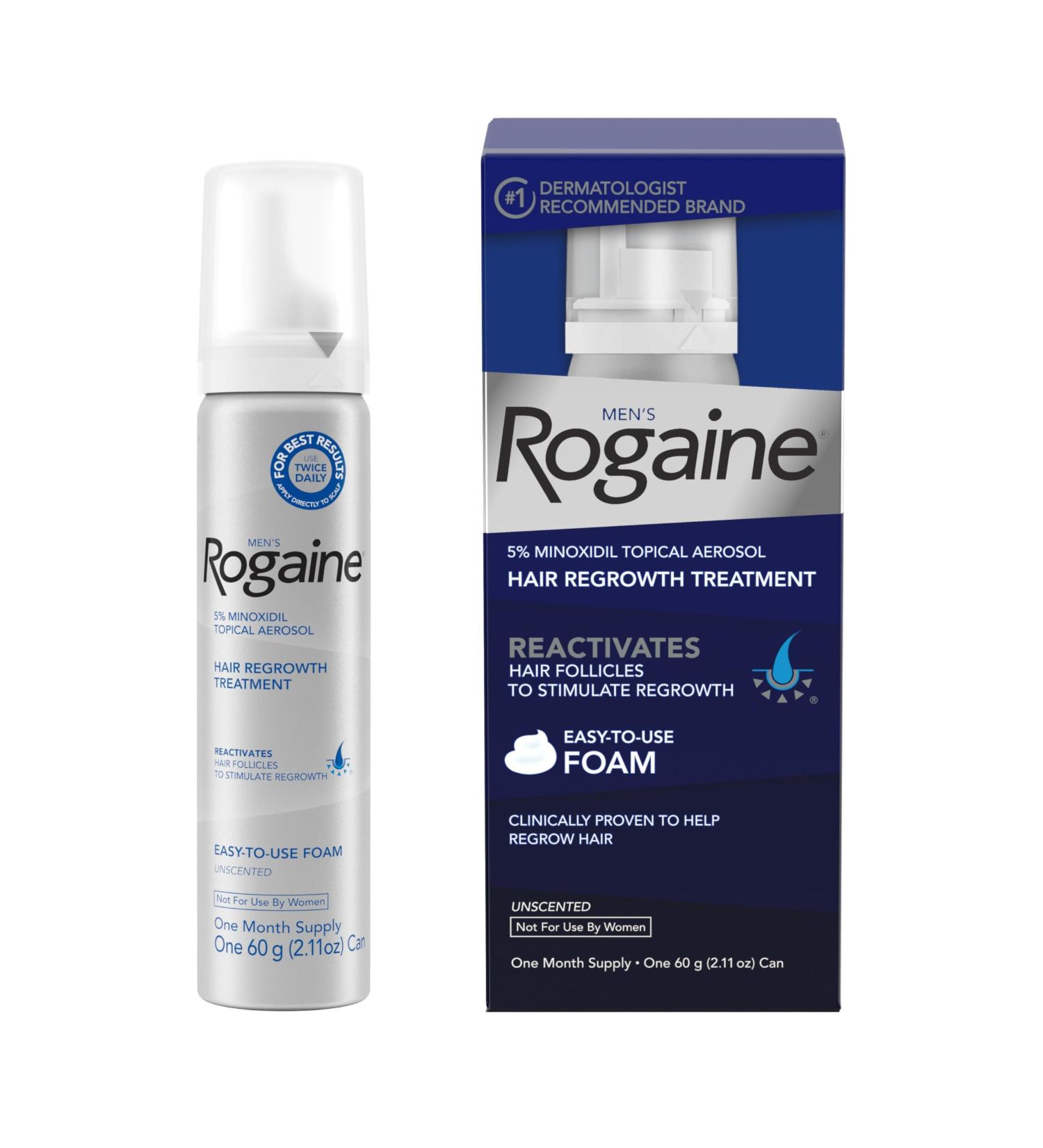 Buy Men s Rogaine 5% Minoxidil Topical Foam - One Month Supply | International Shipping Available - Buy Online on GoSupps.com