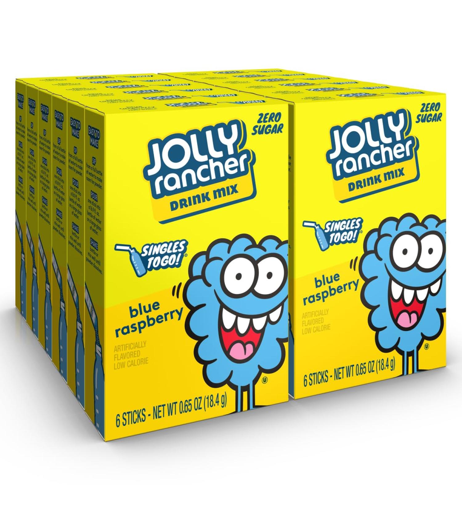 Jolly Rancher Blue Raspberry Singles to Go Drink Mix - 6 Sachets (18.4g) - Buy Online on GoSupps.com