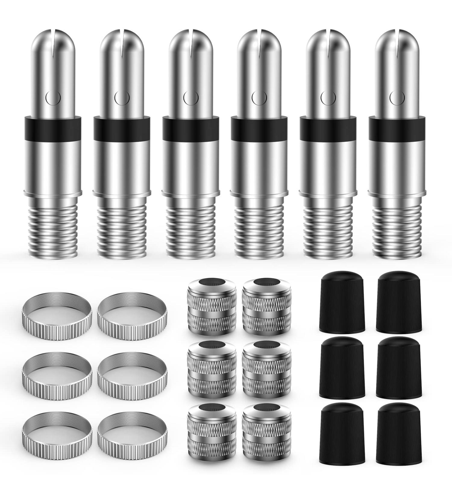 Buy QEEFOP 24-Piece Bicycle Valve Set | Dunlop Valve Inserts & Flash Valves for Bikes - Buy Online on GoSupps.com