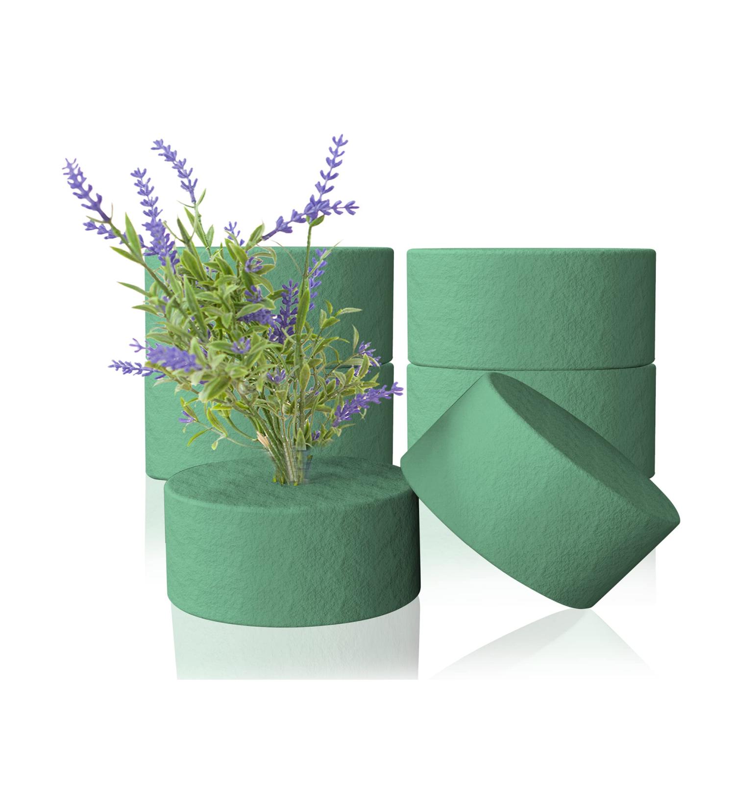 6 Pcs Round Wet Floral Foam for Wedding & Party Flower Arrangements - 3 Inch - Buy Online on GoSupps.com