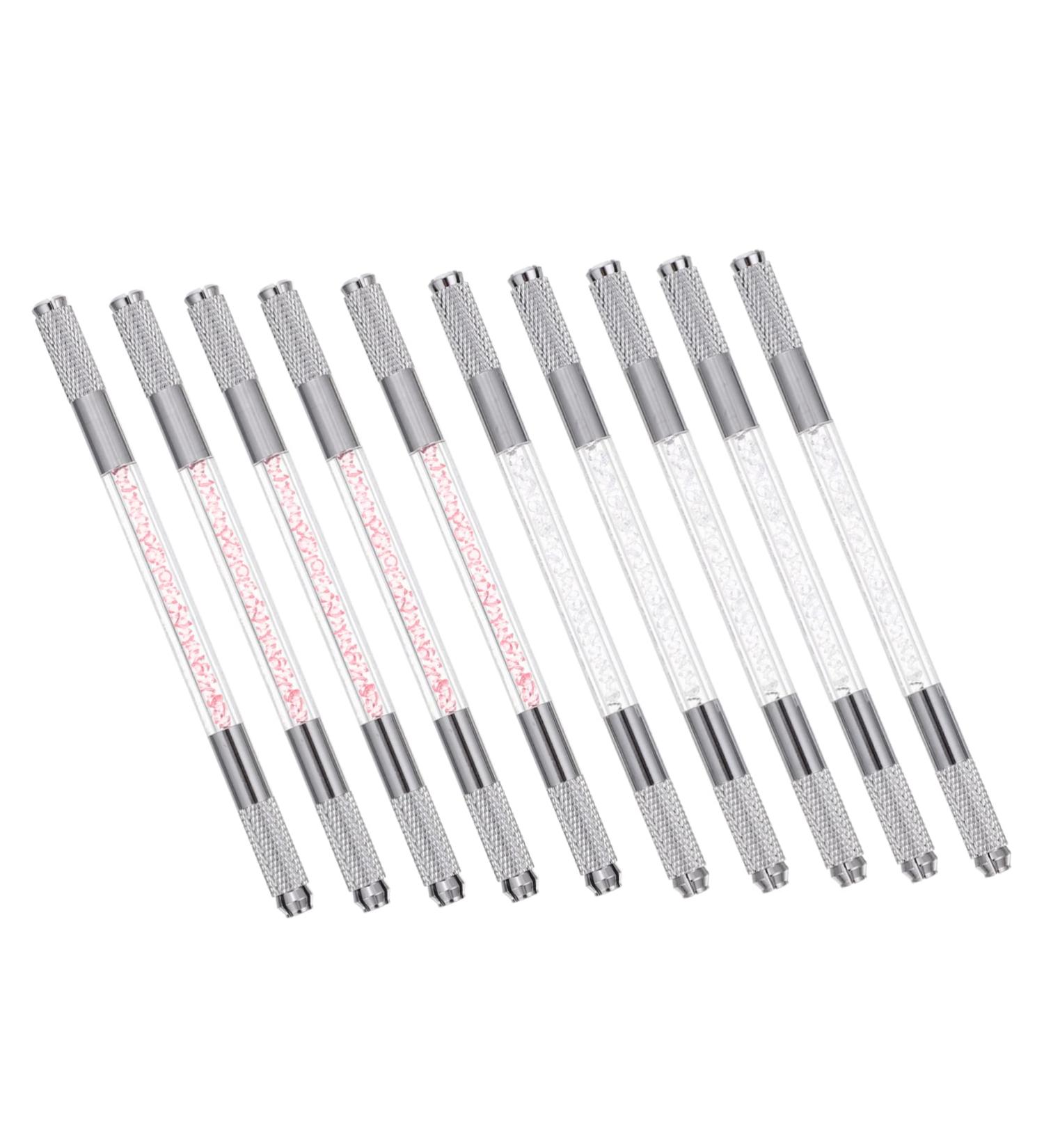 Balacoo 10pcs Crystal Eyebrow Pencil Hand Tools Brow Embroidery Pens Eyebrow Pen Needle Holder - Buy Online on GoSupps.com
