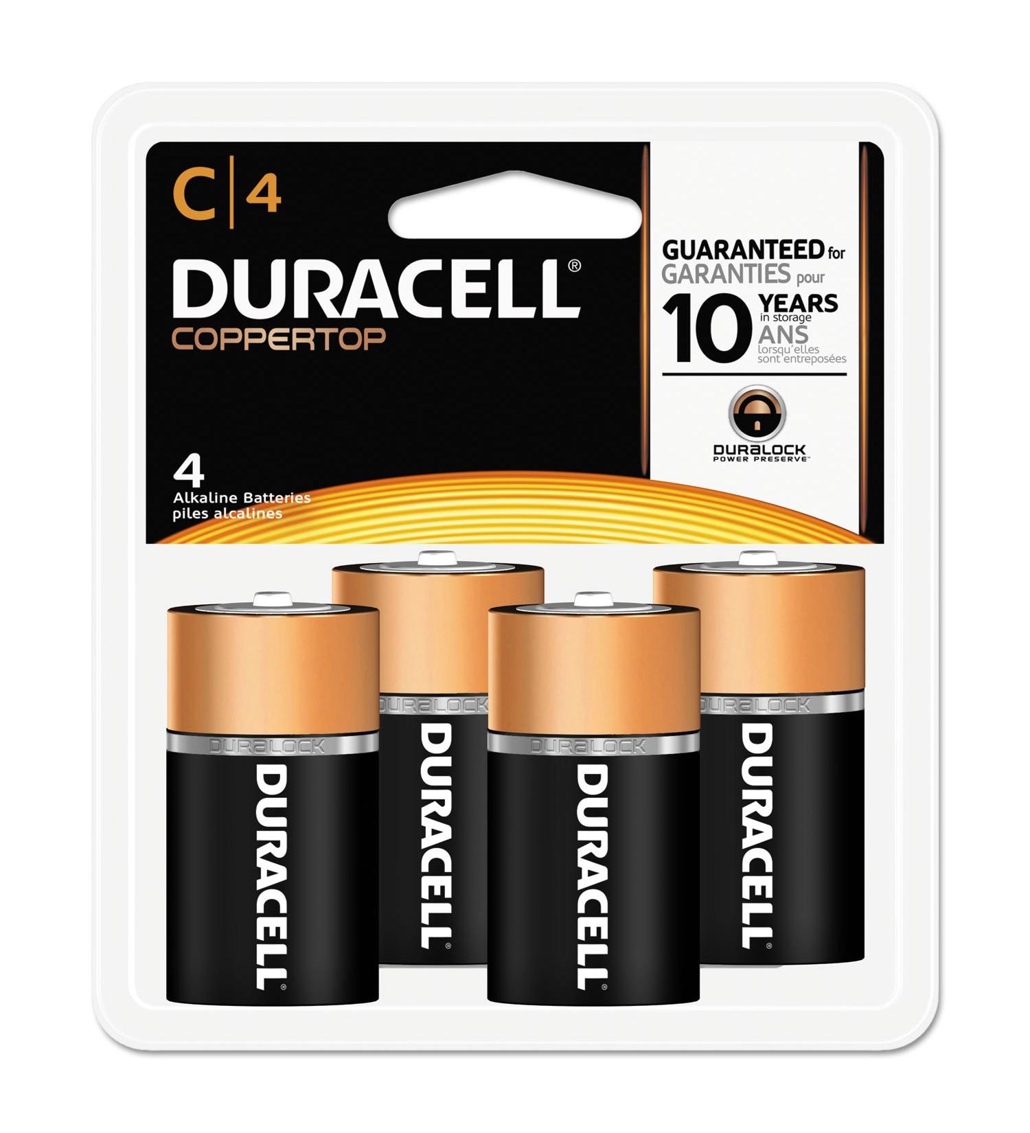 Buy Coppertop Duracell C Batteries 4 Count Pack Long-Lasting Alkaline Power for Household & Office Devices - International Shipping Available - Buy Online on GoSupps.com