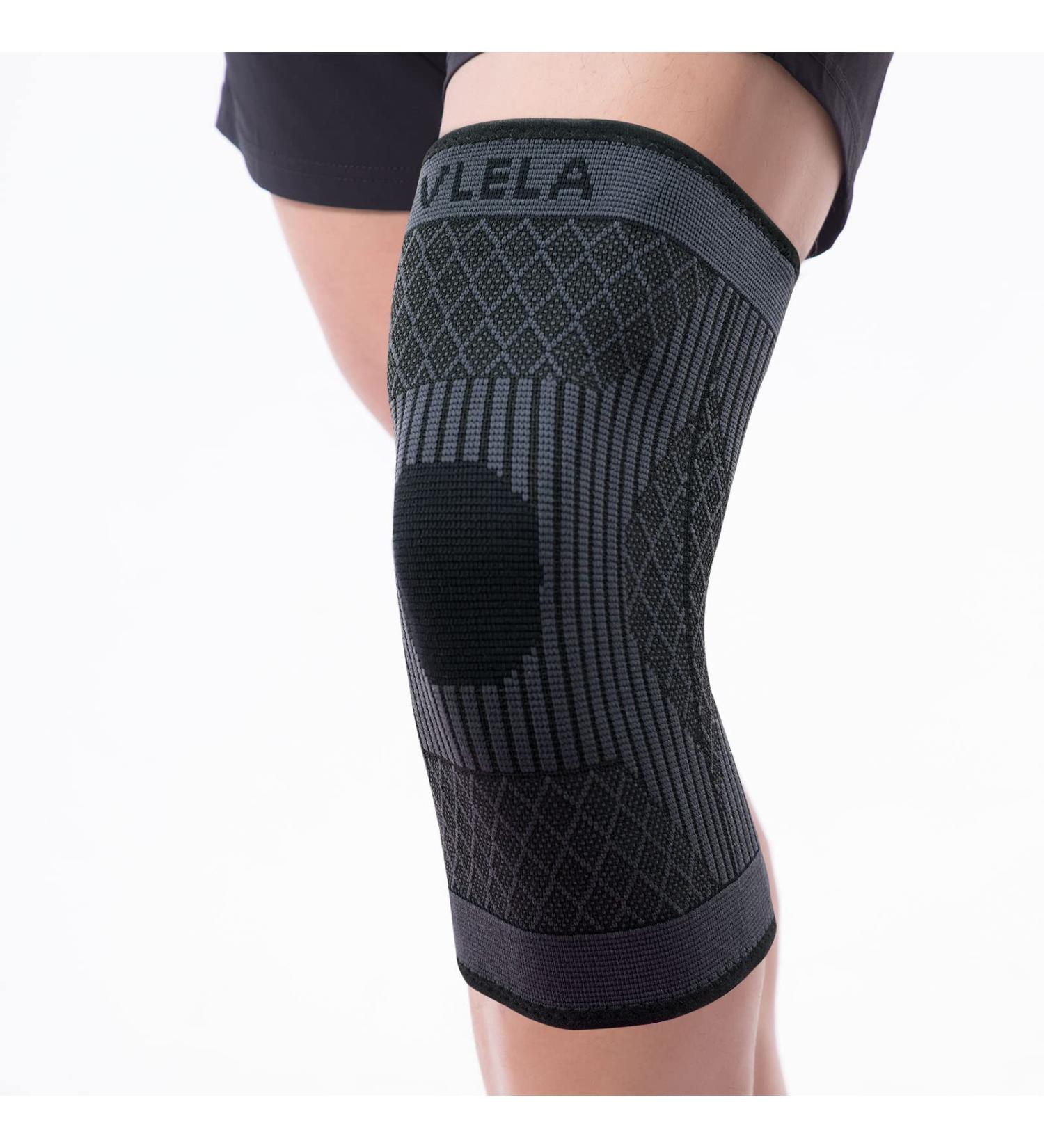 Knee Brace for Pain Relief - Compression Sleeve for Men & Women | Support for Meniscus Tear & Arthritis | Small Dark Grey - Buy Online on GoSupps.com