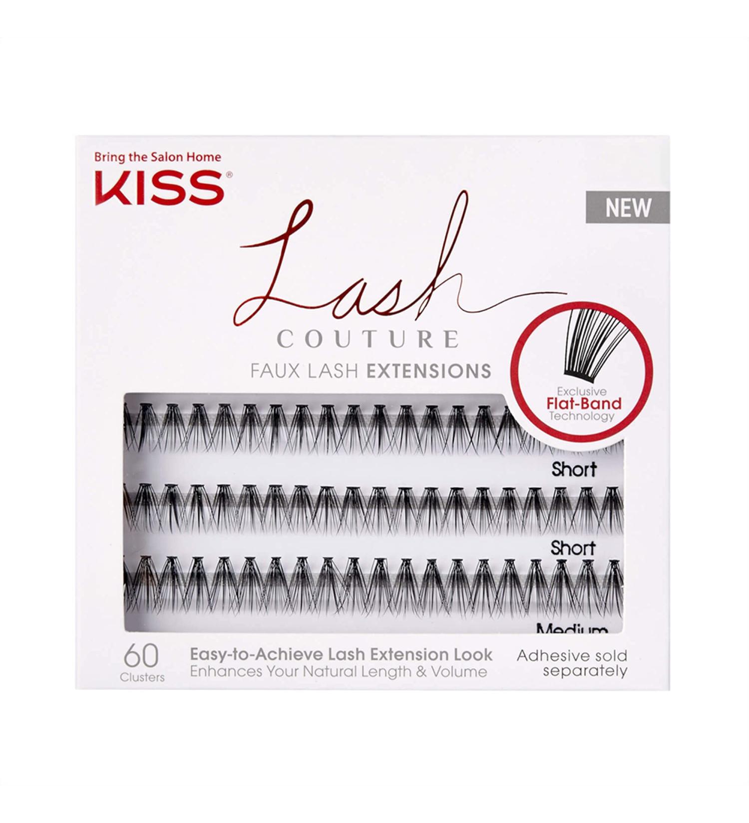 KISS Lash Couture Faux Lash Extensions 'Venus' - Short & Medium Length, 60 Individual Clusters - Buy Online on GoSupps.com