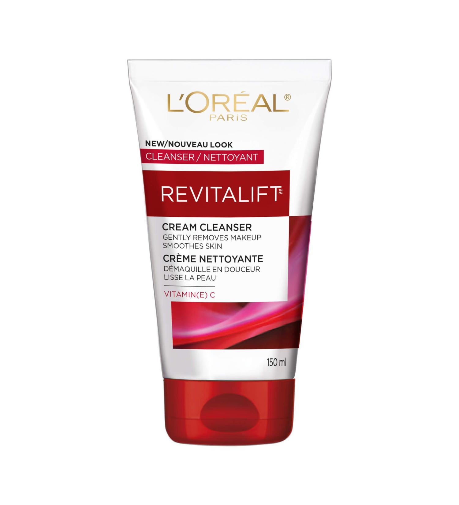 L Or al Paris Revitalift Makeup-Removing Cleansing Cream Face Cleanser & Toner with Vitamin C 150 mL - Buy Online on GoSupps.com