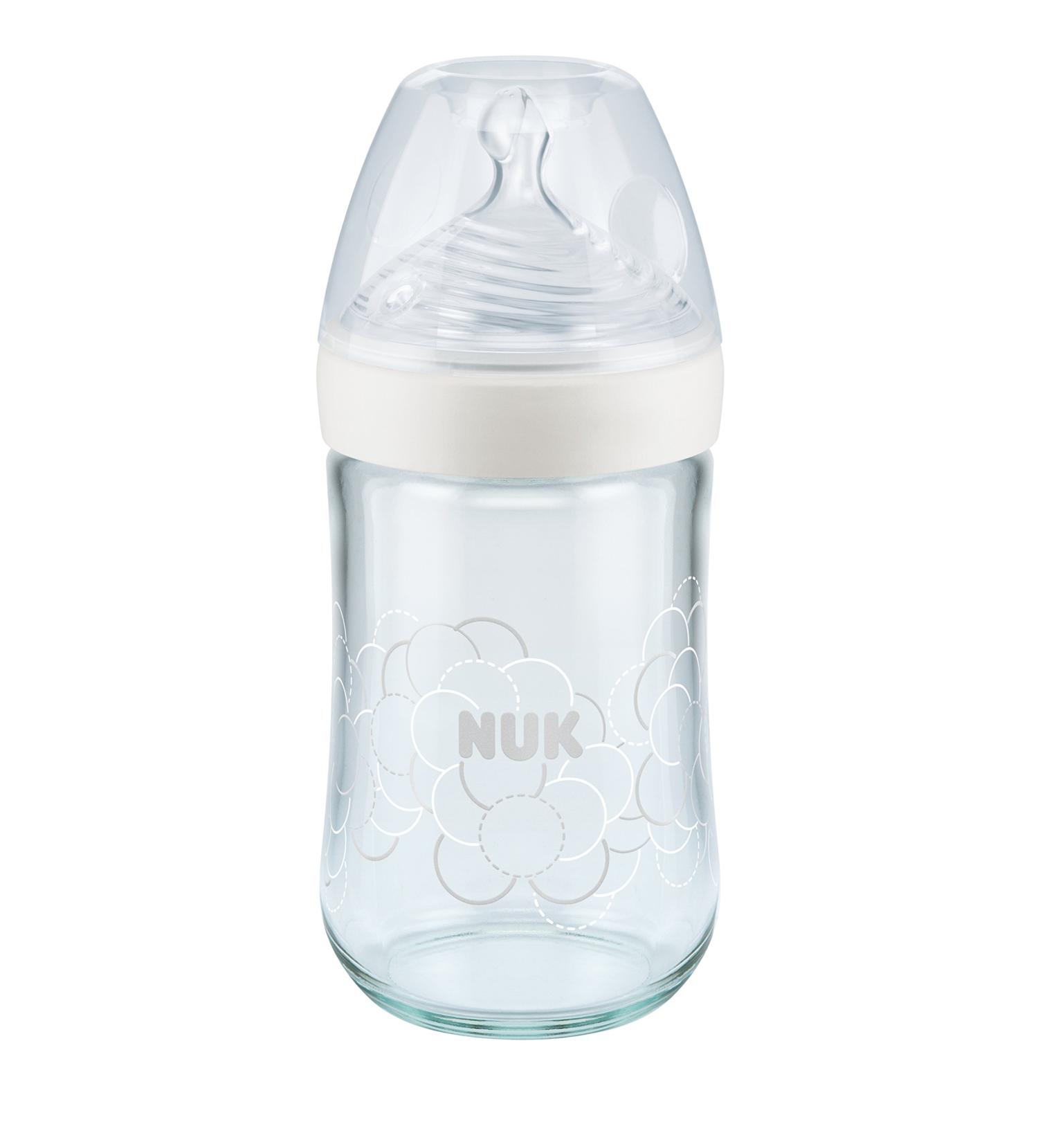 Buy NUK Nature Sense Baby Bottle - 0-6 Months Glass Breast-Like Silicone Teat | International Shipping - Buy Online on GoSupps.com