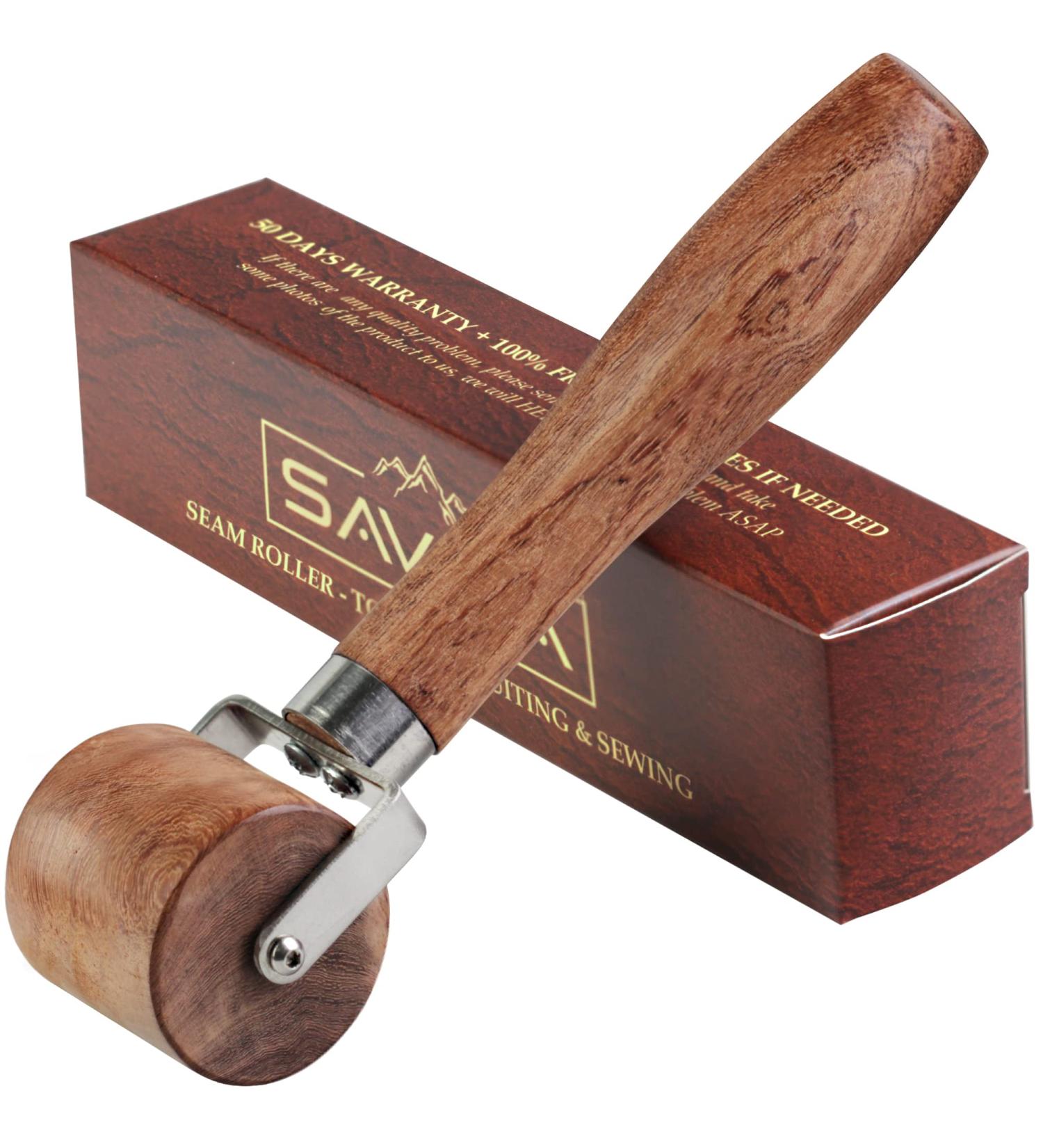 Savina Wooden Quilting Seam Roller - Easy Grip Handle Tool for Quilting, Sewing, Wallpaper & Home Decoration - Buy Online on GoSupps.com