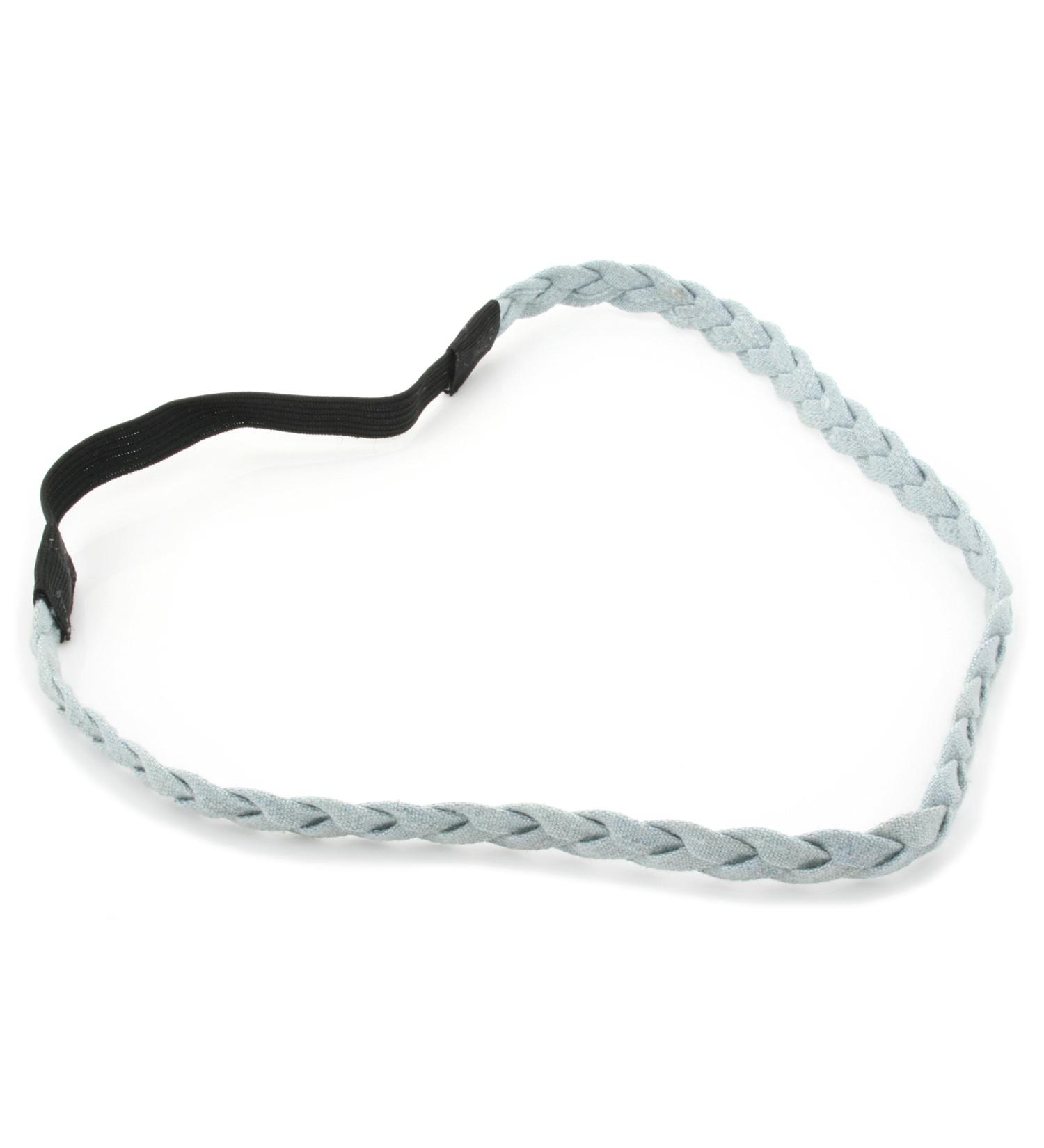 Zest Denim Plaited Headband Hair Accessory Light Blue