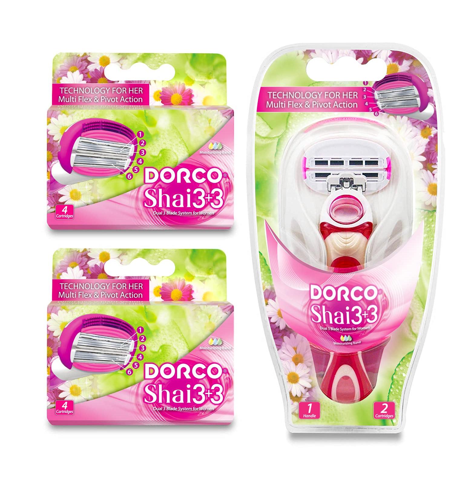 Dorco Shai 6 Six Blade Razor Shaving System Value Pack - 11 Piece Set - Buy Online on GoSupps.com