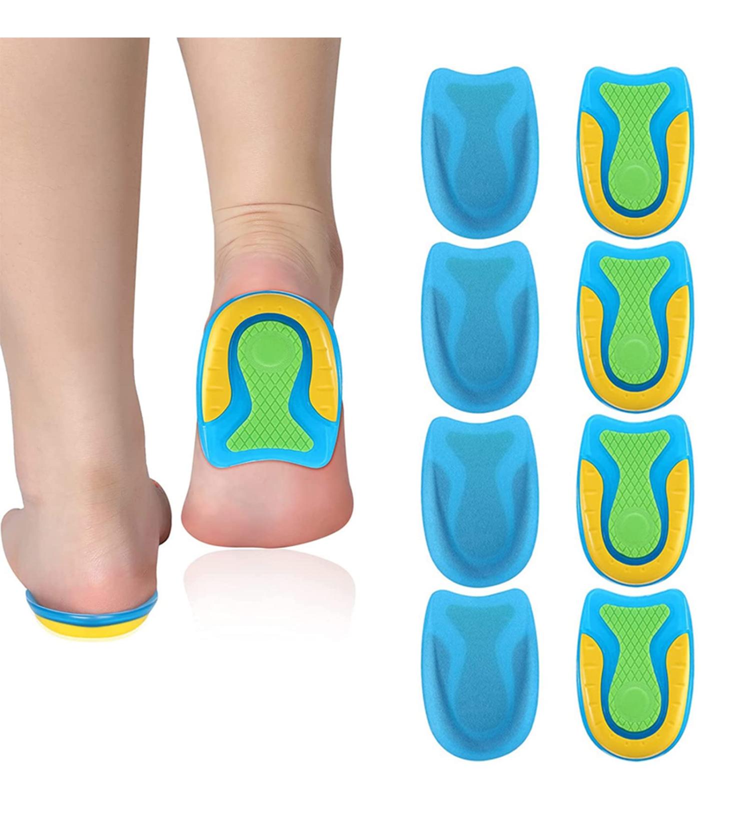 4 Pairs of Heel Spur Inserts & Cushions | Orthopedic Gel Insoles for Plantar Fasciitis Relief - International Shipping Available - Buy Online on GoSupps.com