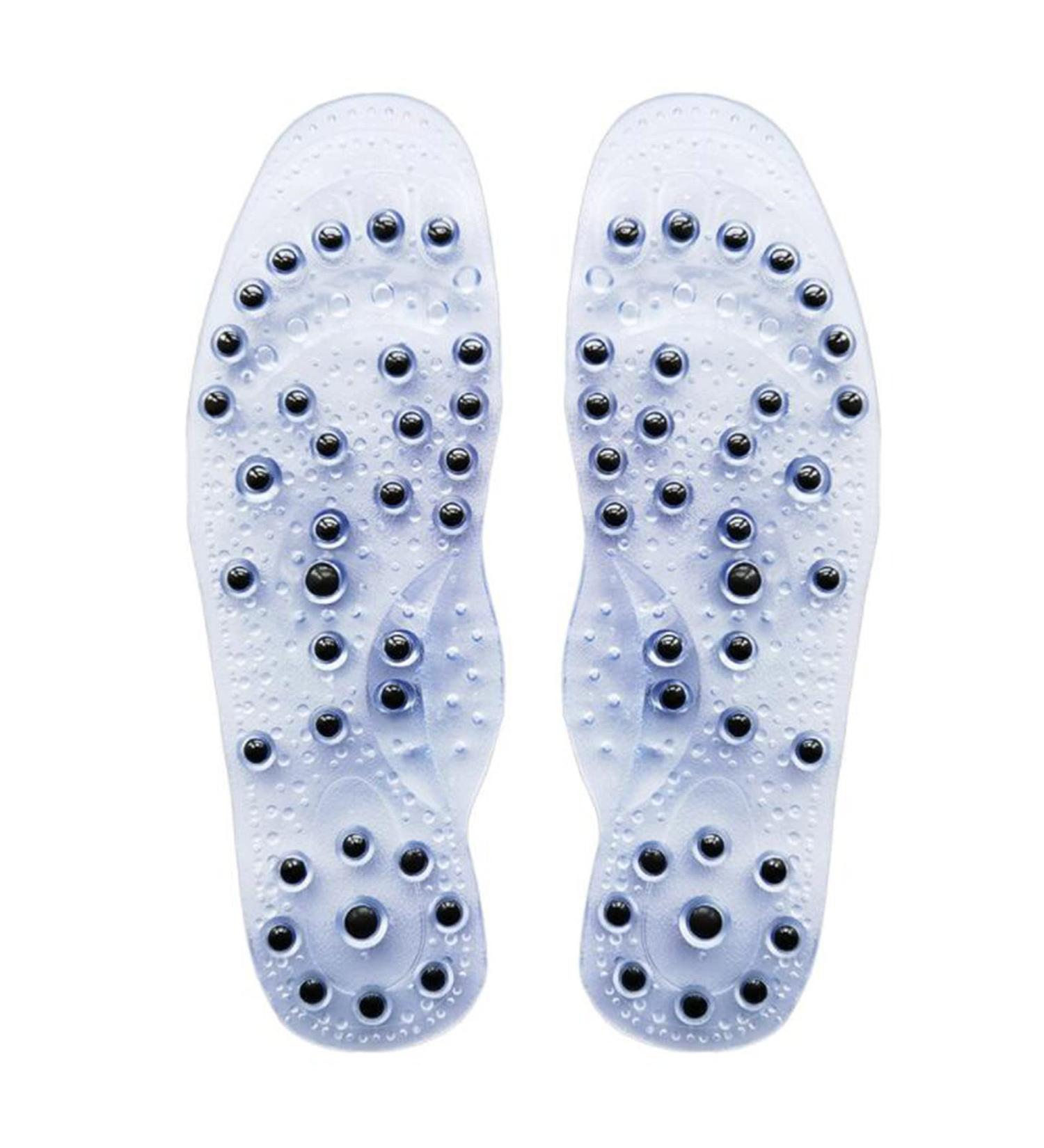 Yarpiany Magnetic Therapy Reflexology Sandals - Pain Relief Insoles with 68 Magnets (White, Female) - Buy Online on GoSupps.com