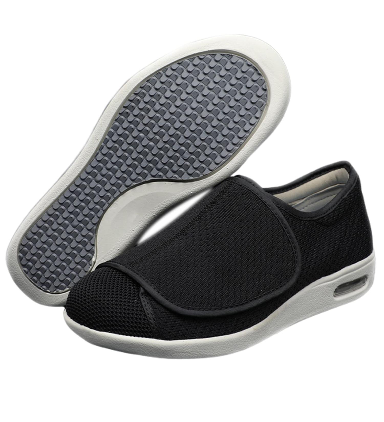 LGZY Plantar Fasciitis Diabetic Shoes for Women and Men - Wide Fit Orthopedic Walking Shoes for Swollen Feet - Lightweight and Comfortable, Breathable - Black (Size 46 EU) - Buy Online on GoSupps.com