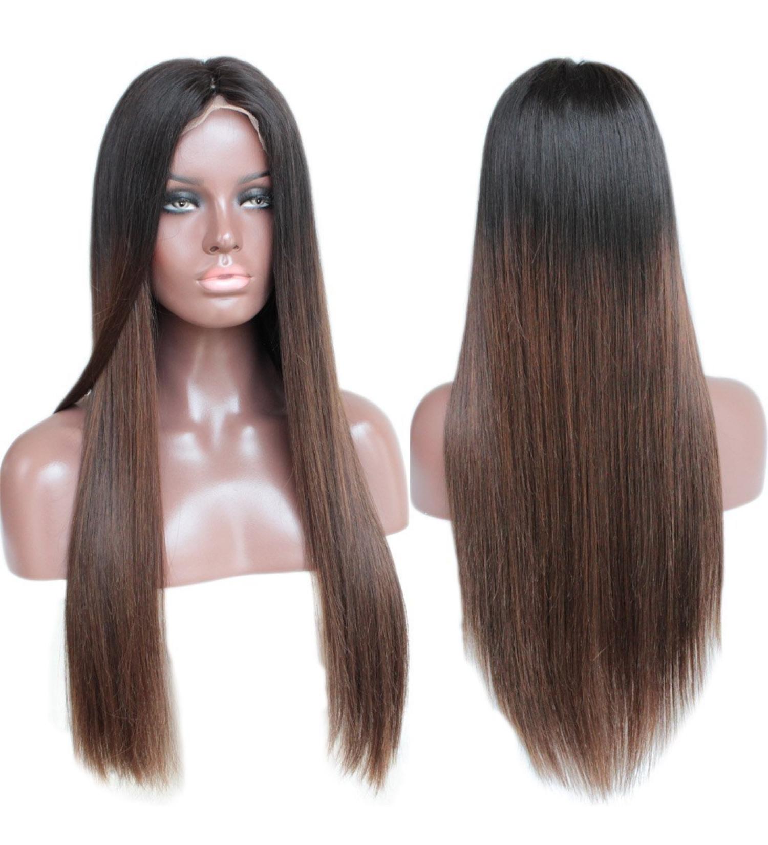 Zana Wigs - 20 Ombre Brazilian Real Hair Lace Front Wig for Dark-Skinned Women | Adhesive-Free Silky Smooth with Baby Hair - Buy Online on GoSupps.com