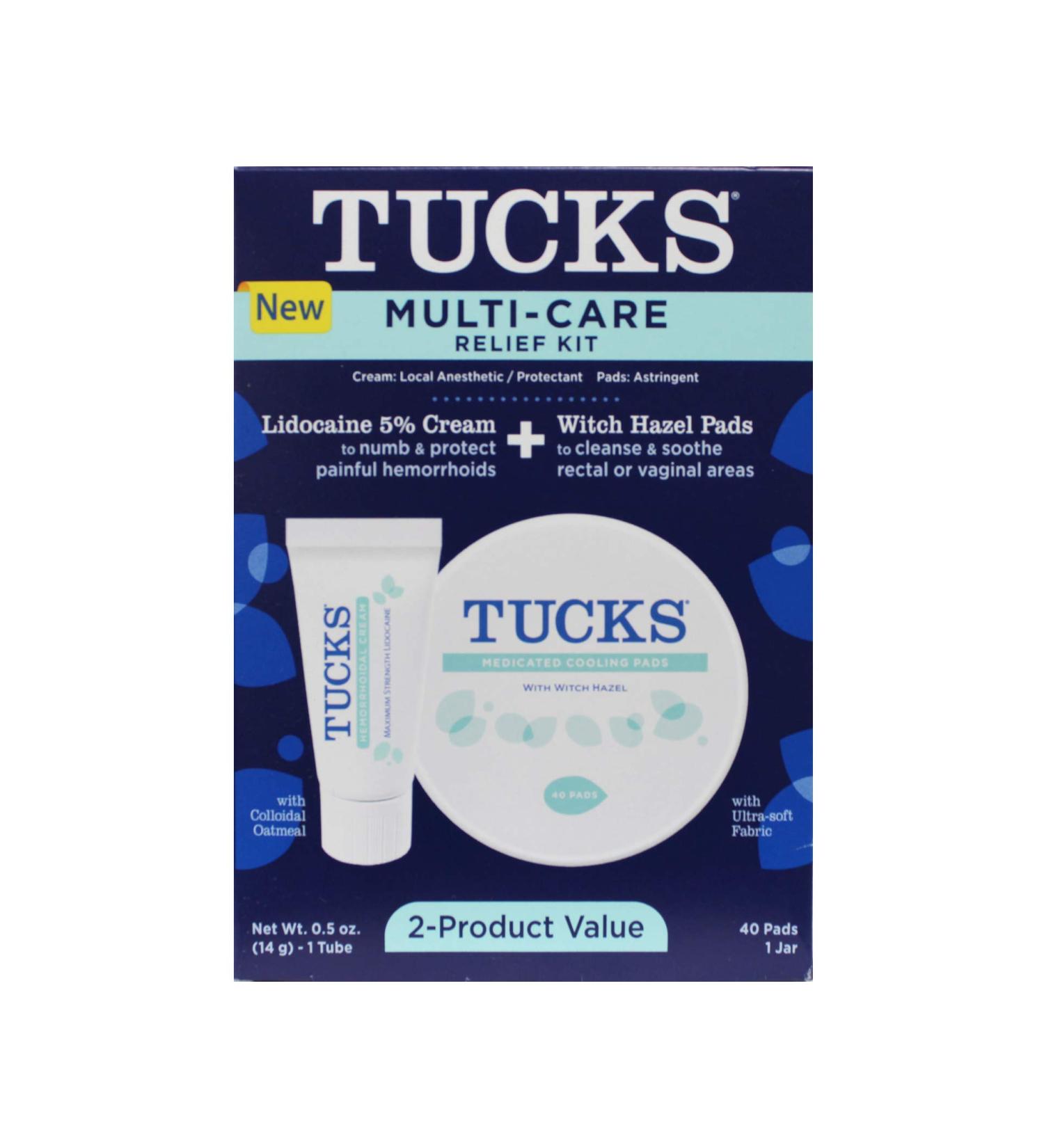 Blistex Tucks Multi-Care Relief Kit Local Anesthetic Protectant Cream and Witch Hazel Pads 0.5 oz Tube with 40 Pad Jar (Pack of 3) - Buy Online on GoSupps.com