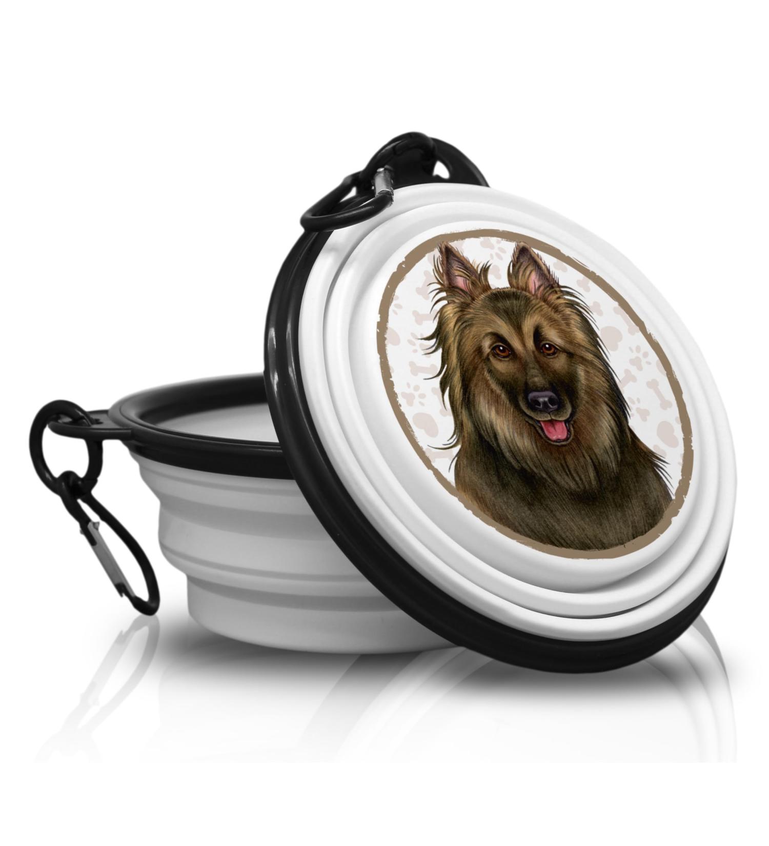 Malinois Portable Drinking Bowl - Foldable Travel Pet Bowl with Carabiner | Unique & Handy Design for On-the-Go - Buy Online on GoSupps.com