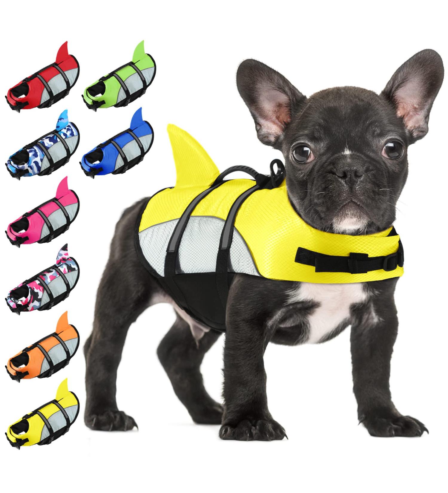 Alagirls Small Dog Wowers - Sporty Lifeguard Vest with Adjustable Straps (Aladlj001) - Yellow & Gray M: 48-58cm Chest Circumference - Buy Online on GoSupps.com