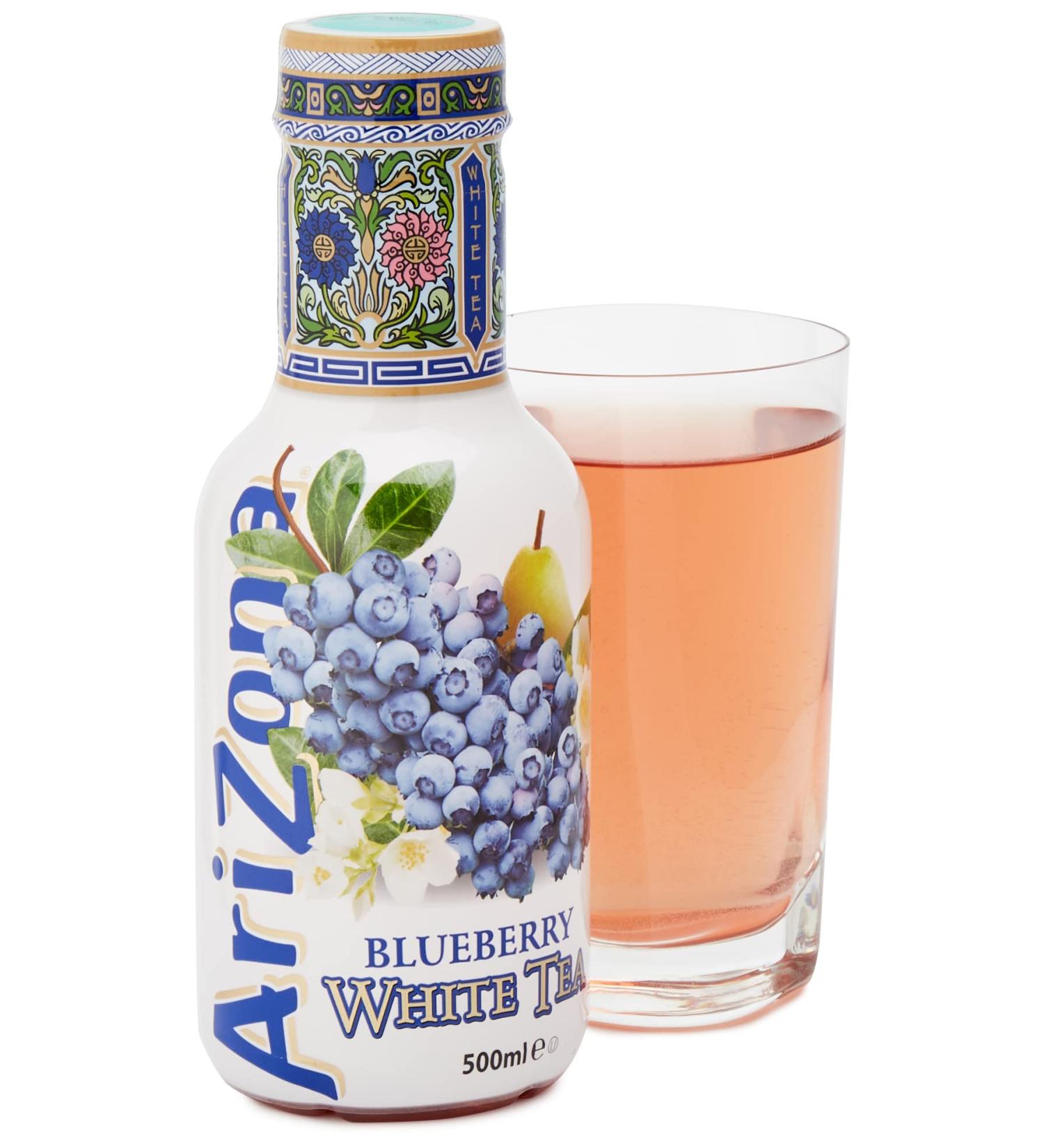 AriZona - Blueberry White Tea - 100% Pleasure Drink 6 PET Bottles 500ml - Buy Online on GoSupps.com