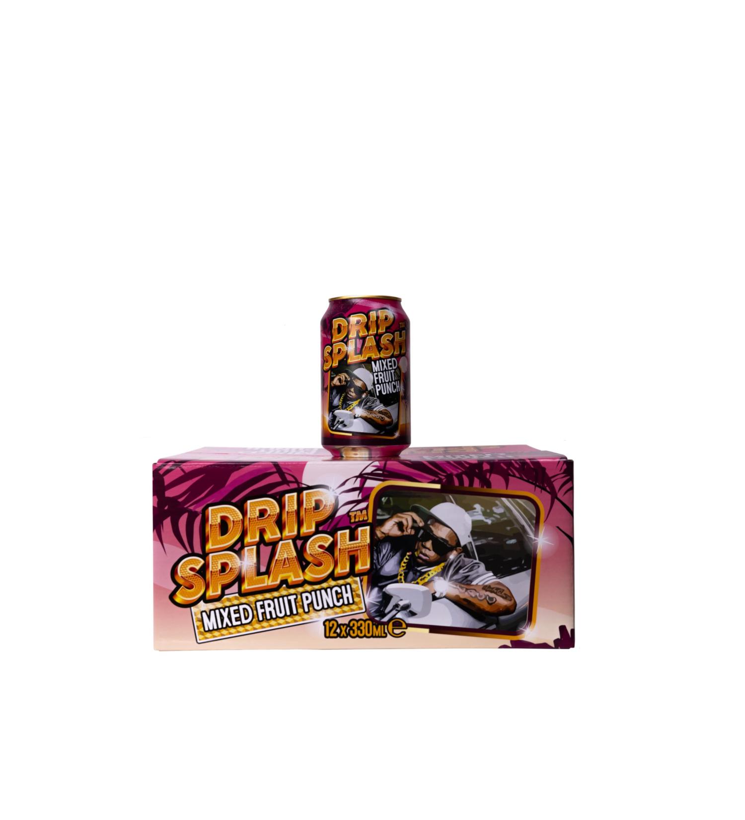 Drip Splash Mixed Fruit Punch Vitamin Packed Nootropic Drink Brain Booster 12 pack - 330ml - Buy Online on GoSupps.com