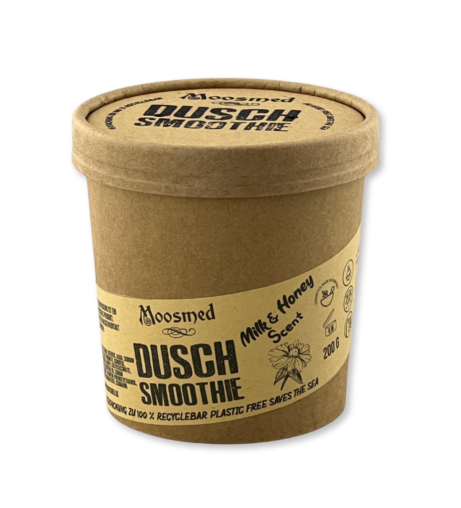 Moosmed Shower Smoothie - Vegan Organic Soap Handmade in Germany - Shower Butter with Exfoliating Effect