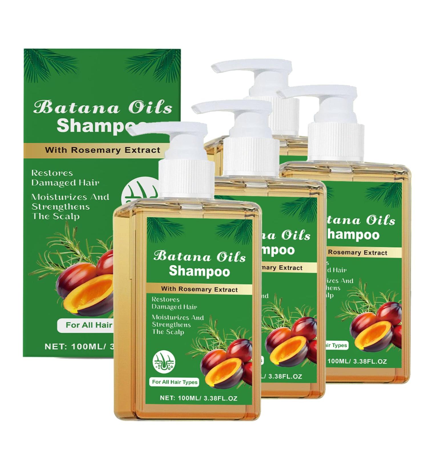 Shampooing huile Qguojie Batana avec extrait de romarin - Traitement de perte de cheveux naturels r pare les frisottis et les cheveux endommag s pour les plus pais et plus forts (4) - Buy Online on GoSupps.com